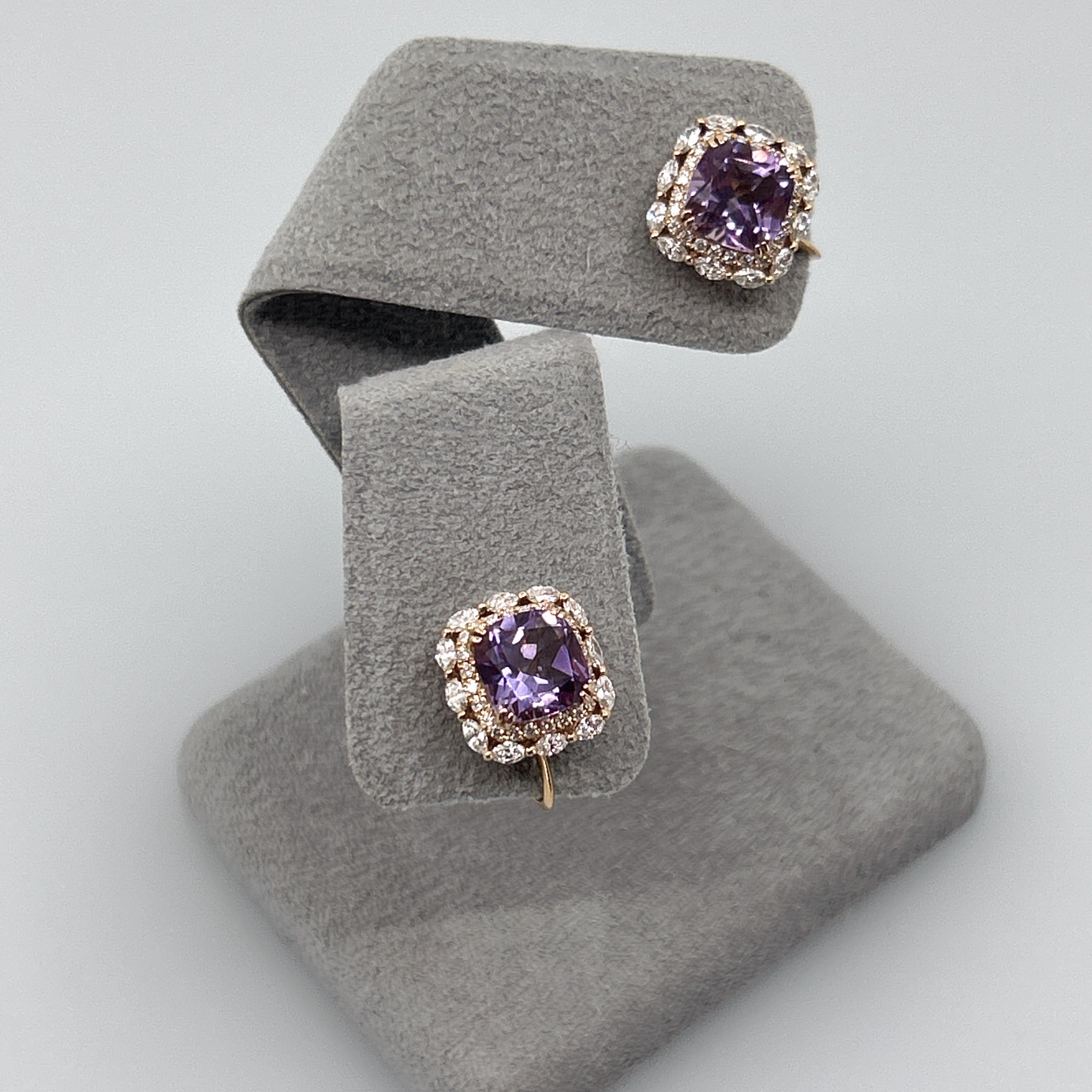 ［マドンナリリー］ピアス ライトアメジスト/グリーンアメジスト/タンザナイト