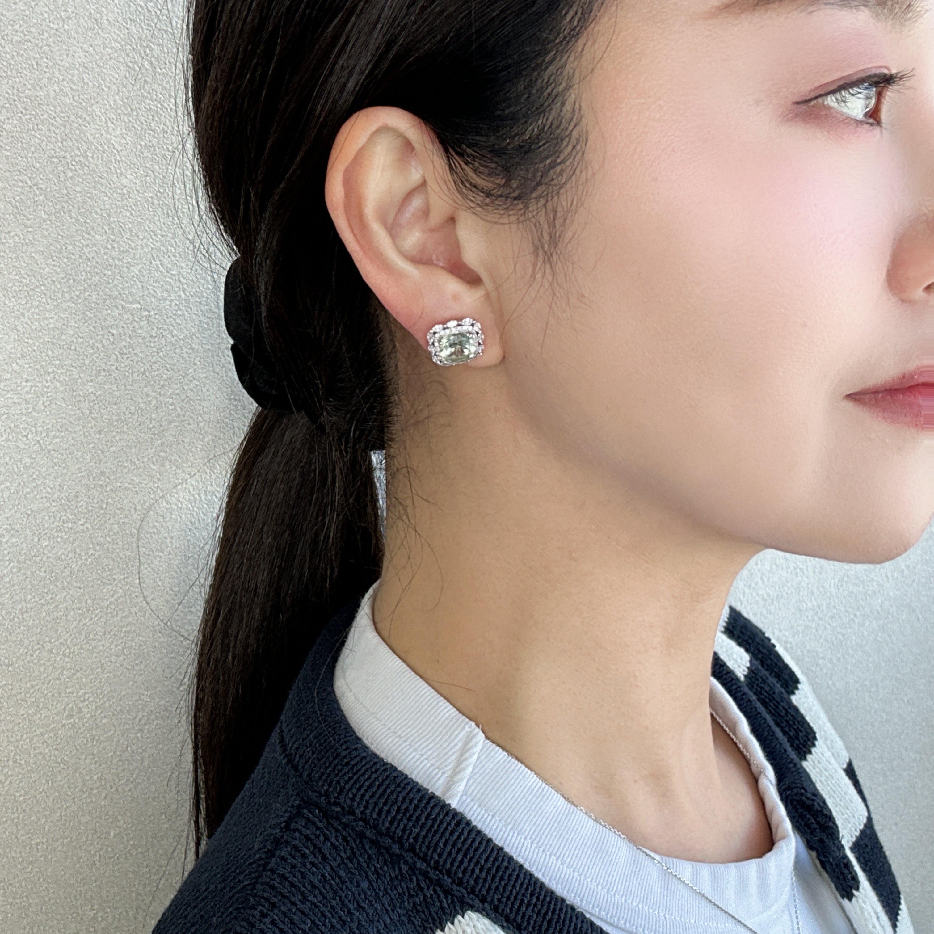 ［マドンナリリー］ピアス ライトアメジスト/グリーンアメジスト/タンザナイト