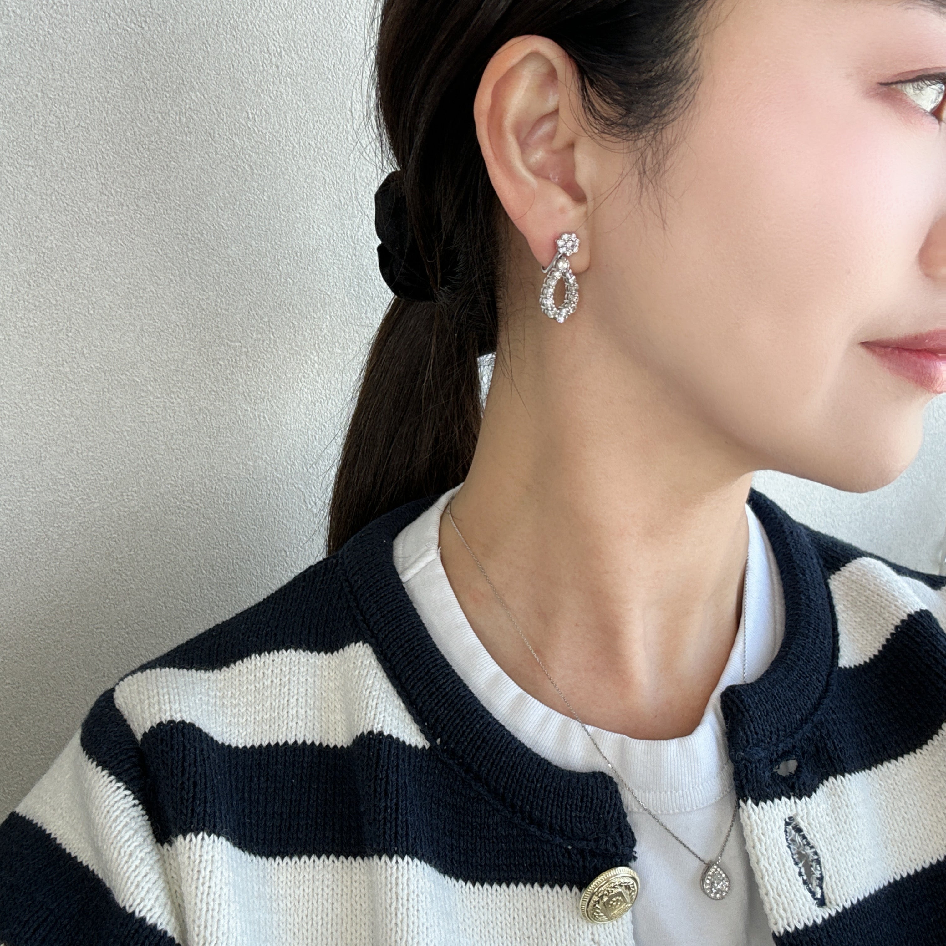 ［ロゼ］ピアス ダイヤ