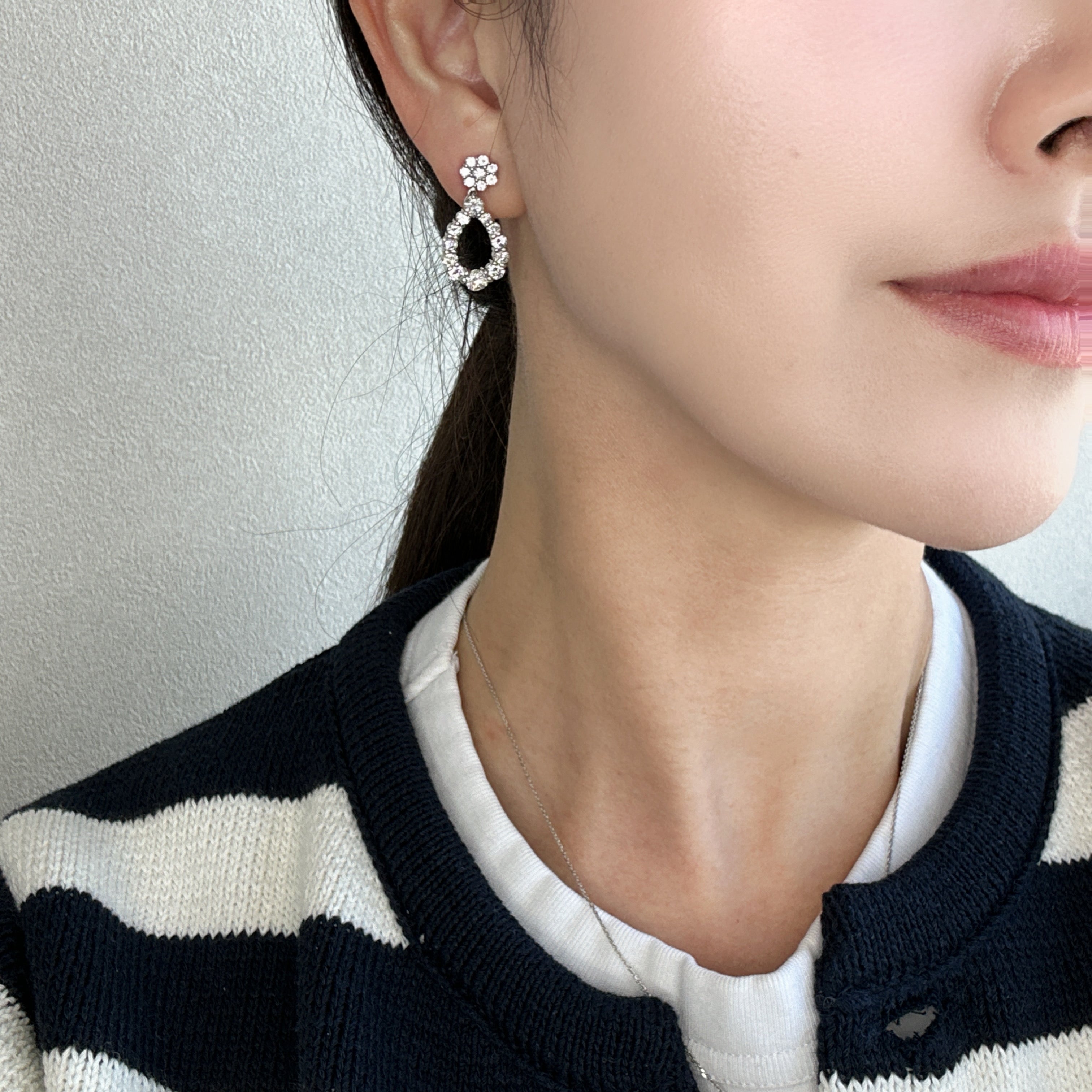 ［ロゼ］ピアス ダイヤ