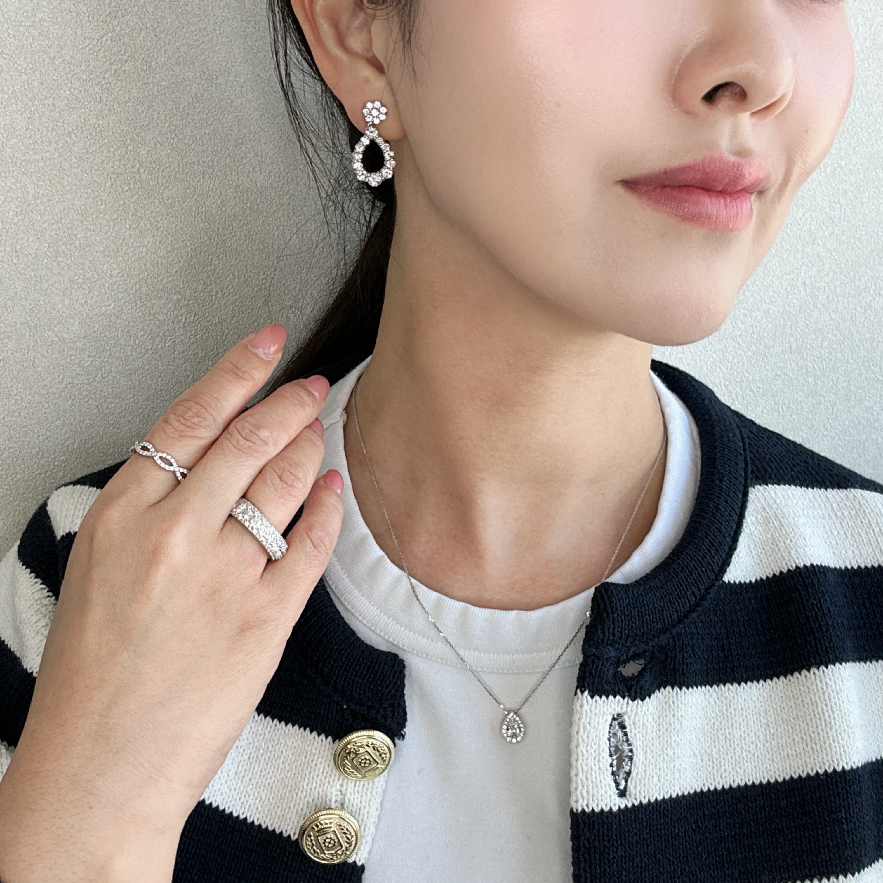 ［ロゼ］ピアス ダイヤ