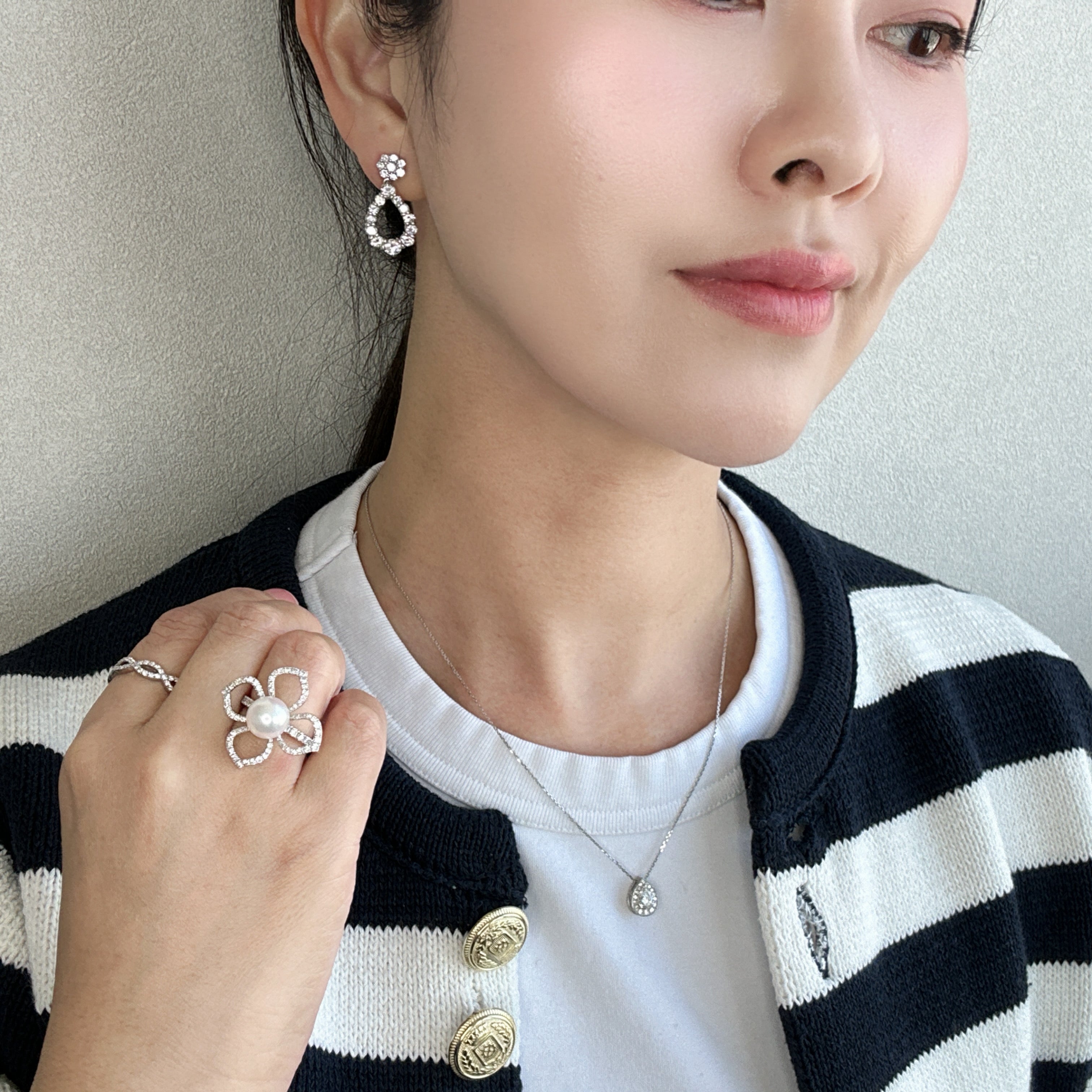 ［ロゼ］ピアス ダイヤ