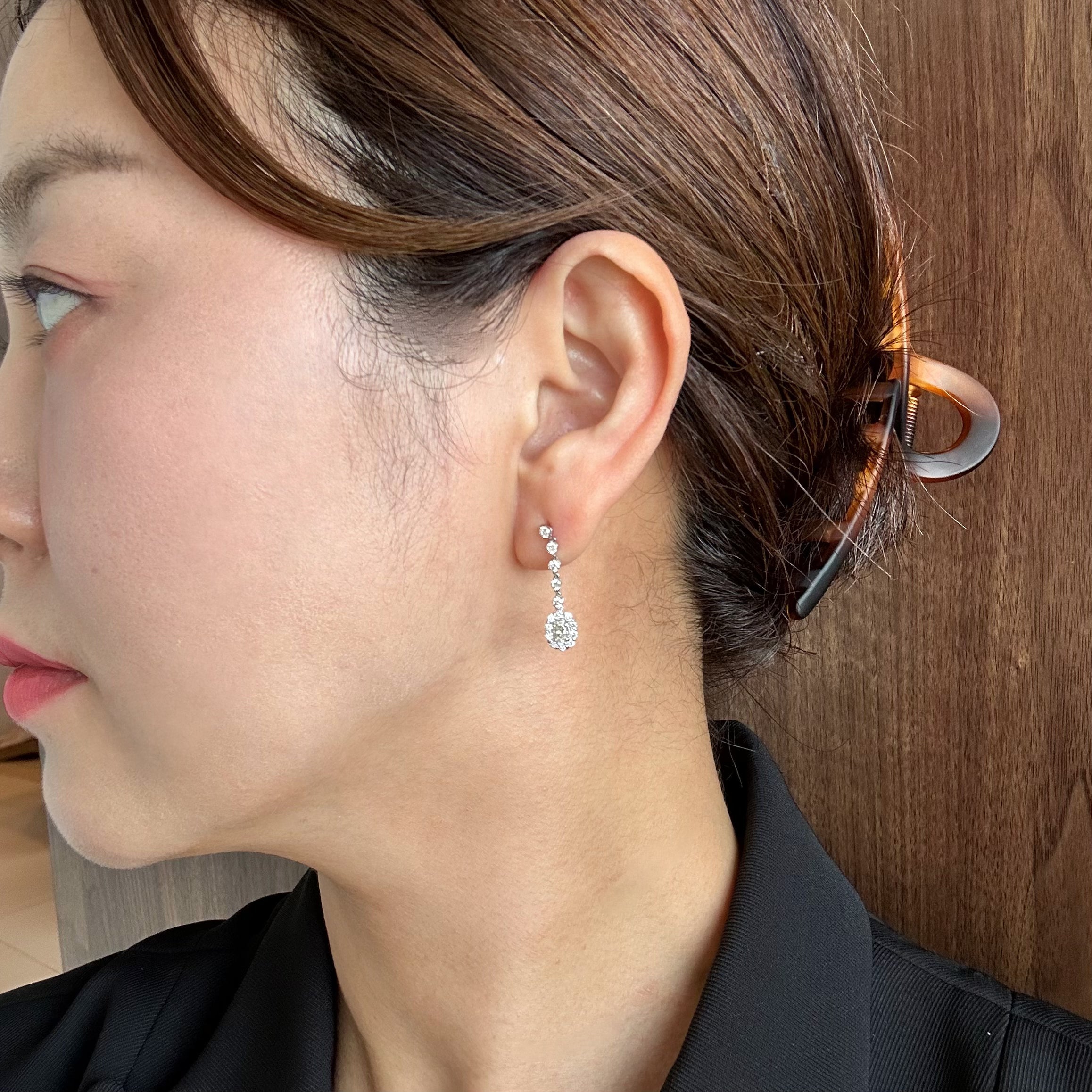 55_バヤデール 0.18ct前後×2 OV PT 揺れるピアス｜AYAKO SAKURAI（櫻井 彩子（サクライ アヤコ））公式通販サイト