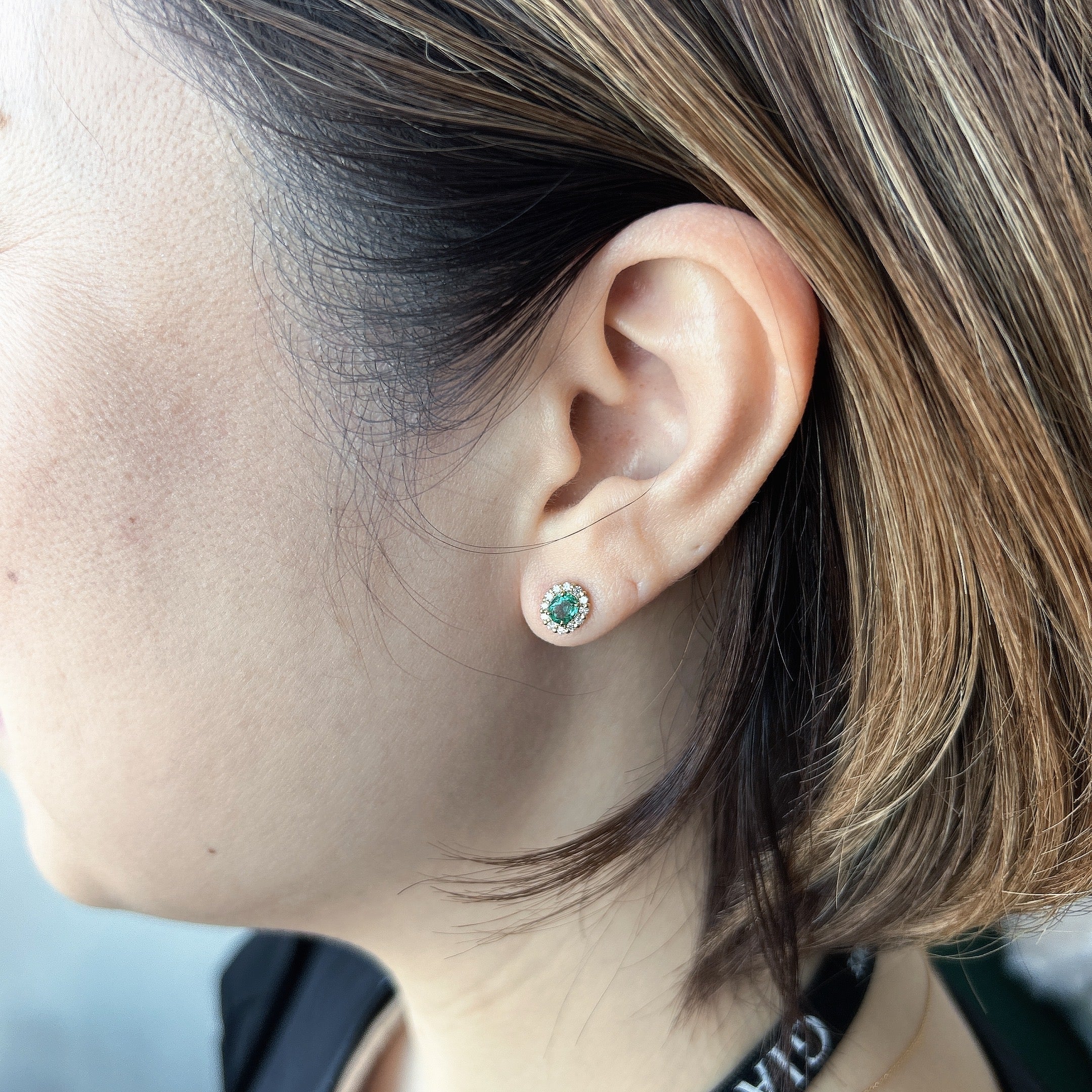 326-エメラルドピアス 中石E 0.2ct前後×2 OV K18YG 色綺麗｜AYAKO SAKURAI（櫻井 彩子（サクライ アヤコ））公式通販サイト