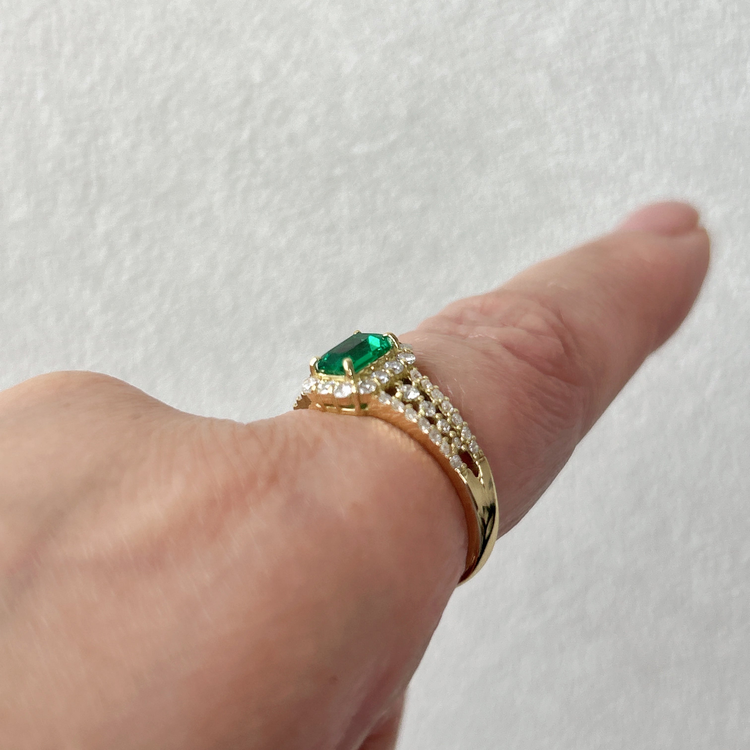 19［一点物］リング エメラルド0.5ct前後 SQ K18YG