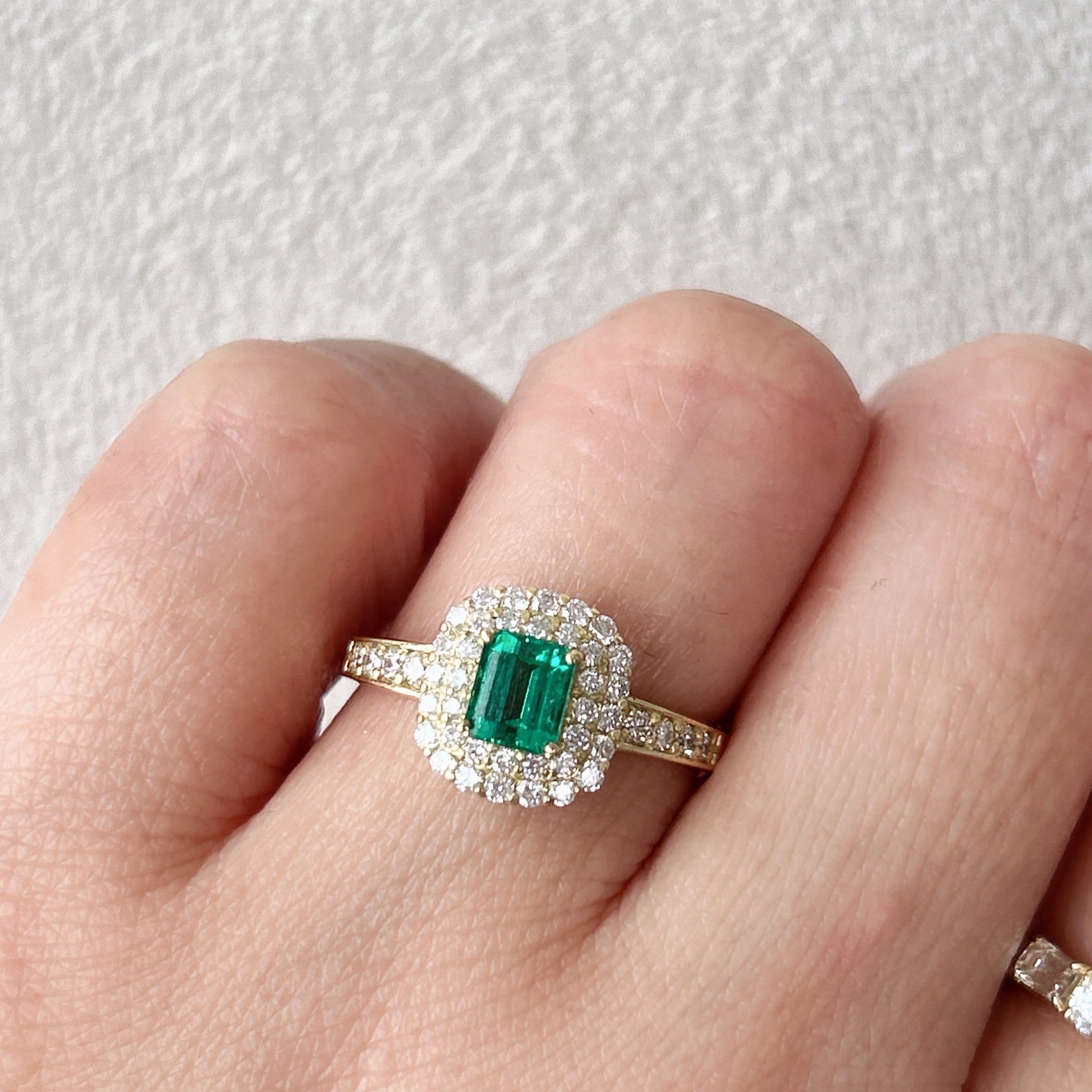 21［一点物］リング エメラルド 0.4ct前後 SQ K18YG