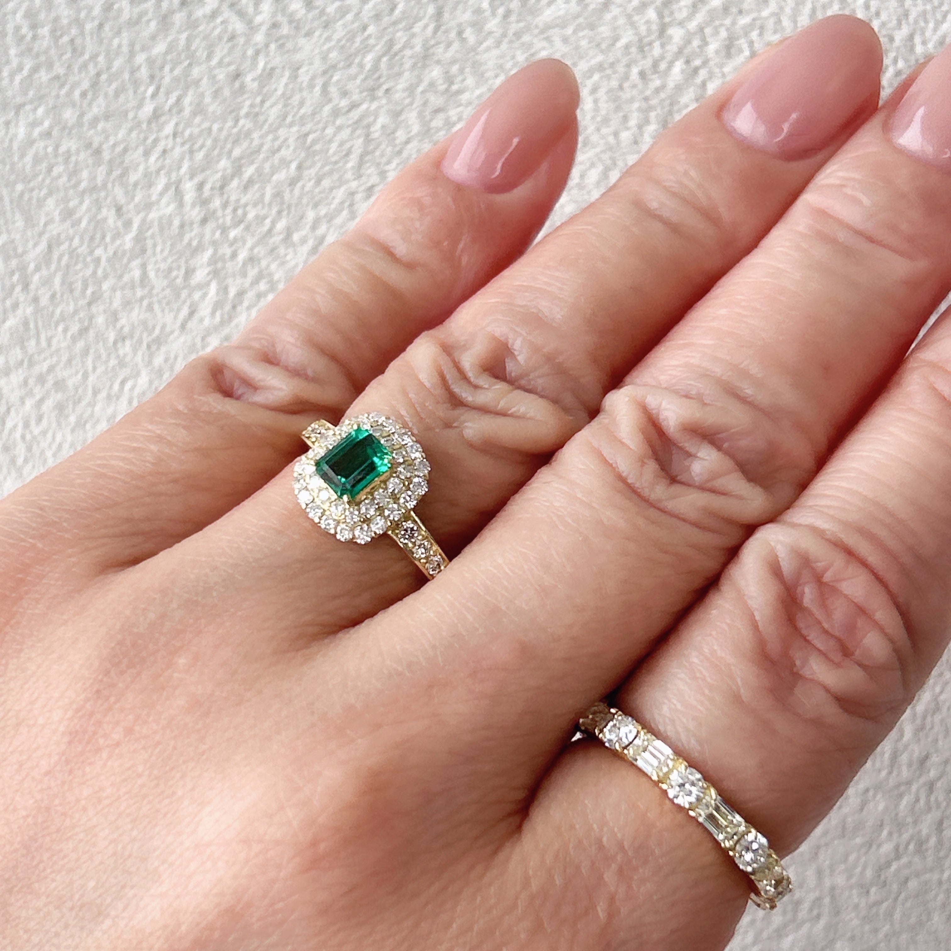 21［一点物］リング エメラルド 0.4ct前後 SQ K18YG