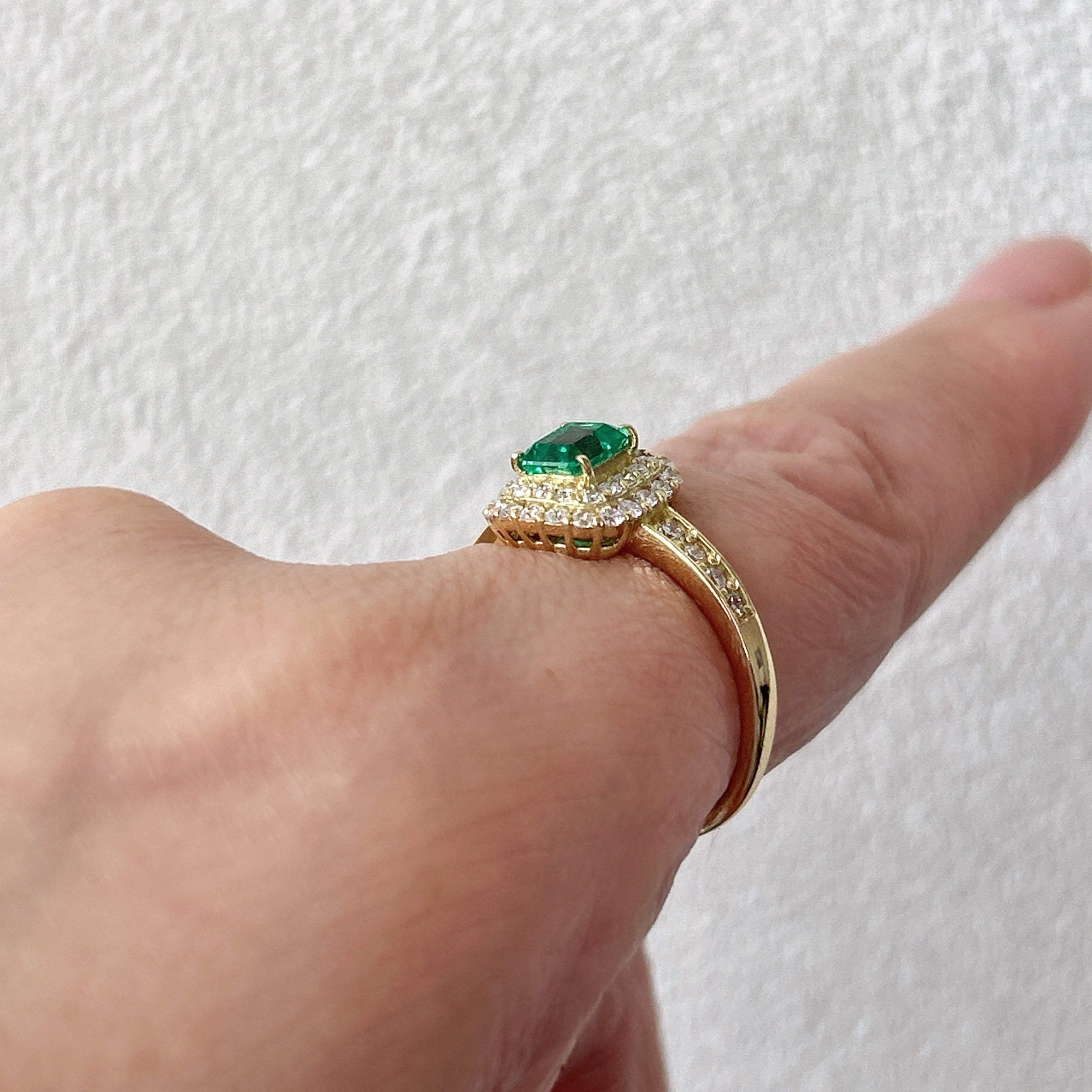 21［一点物］リング エメラルド 0.4ct前後 SQ K18YG