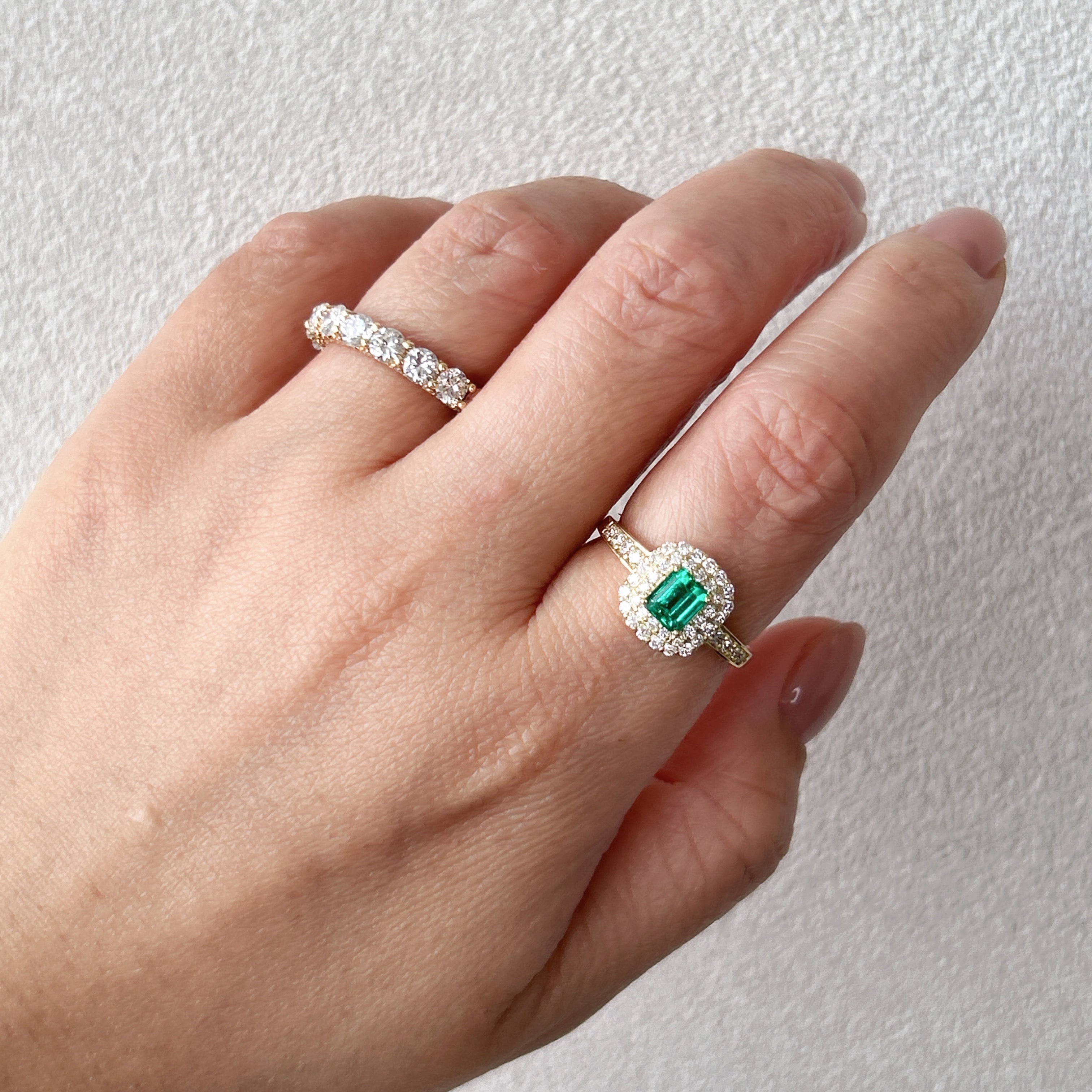 21［一点物］リング エメラルド 0.4ct前後 SQ K18YG