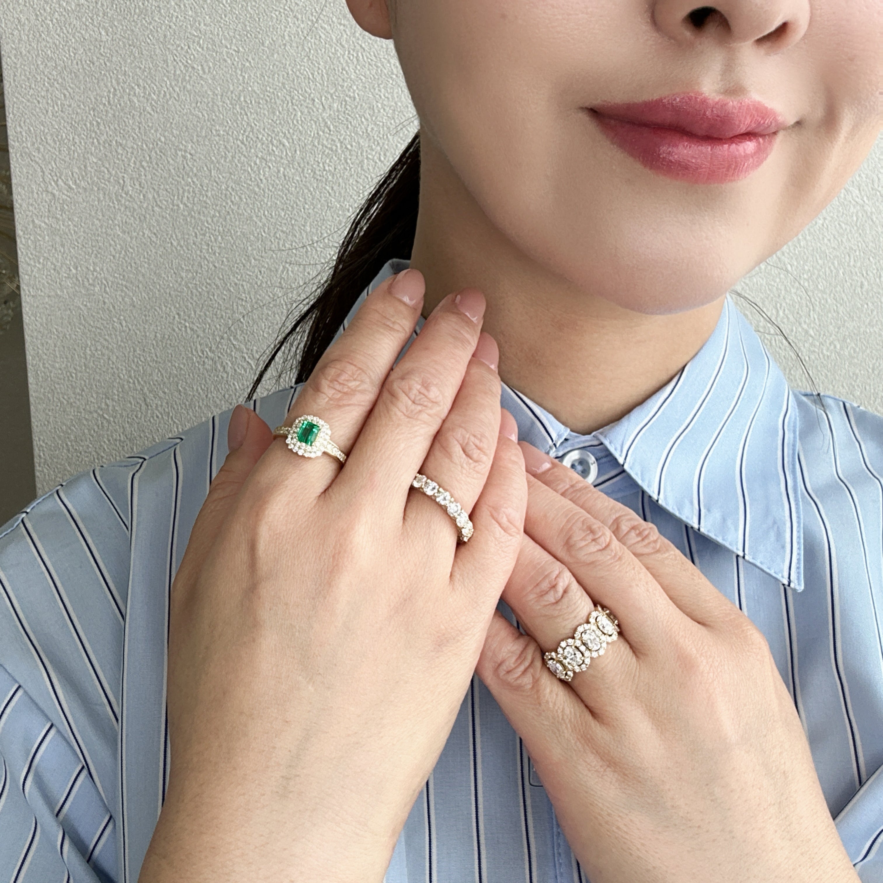 21［一点物］リング エメラルド 0.4ct前後 SQ K18YG