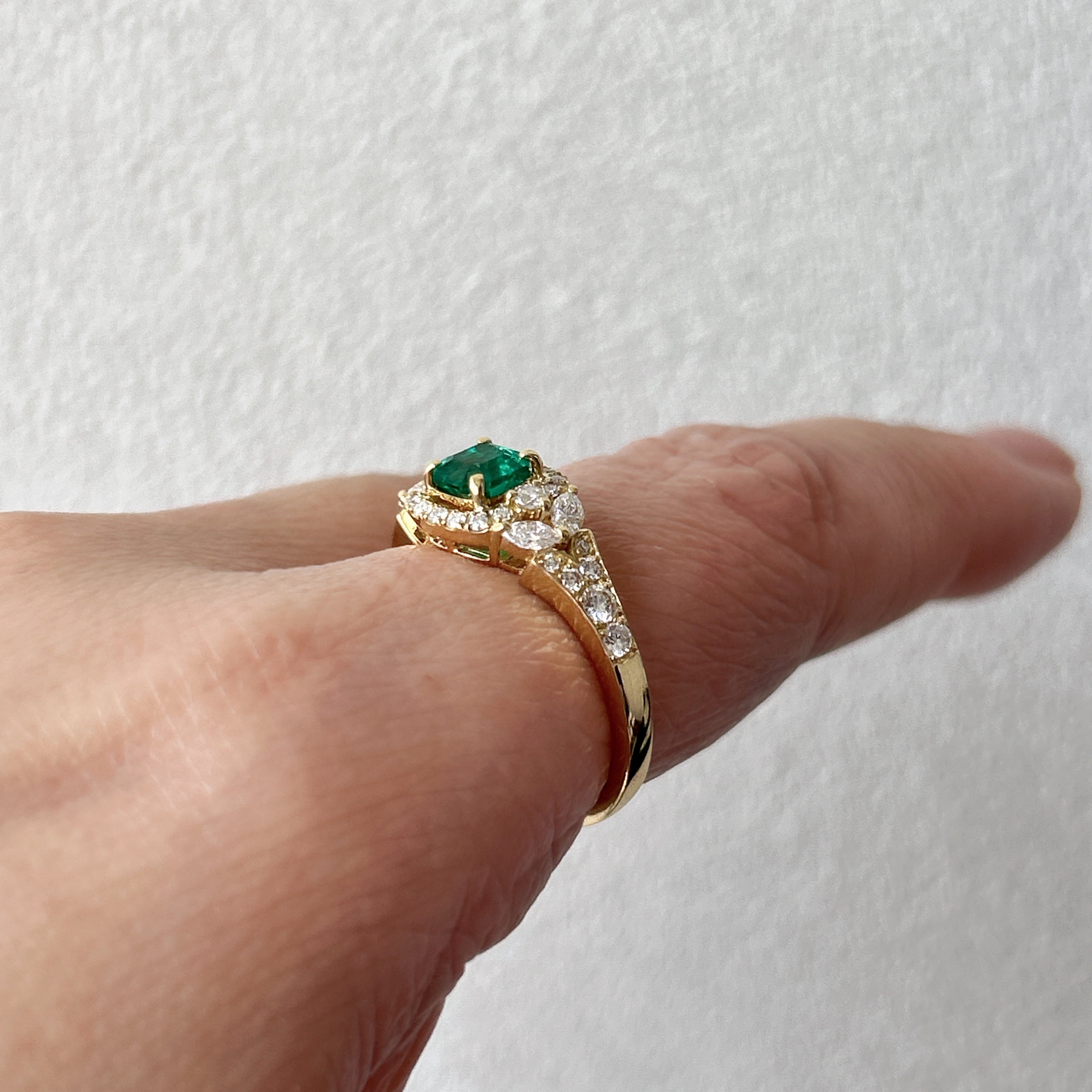 10［一点物］リング エメラルド 0.5ct前後 SQ K18YG