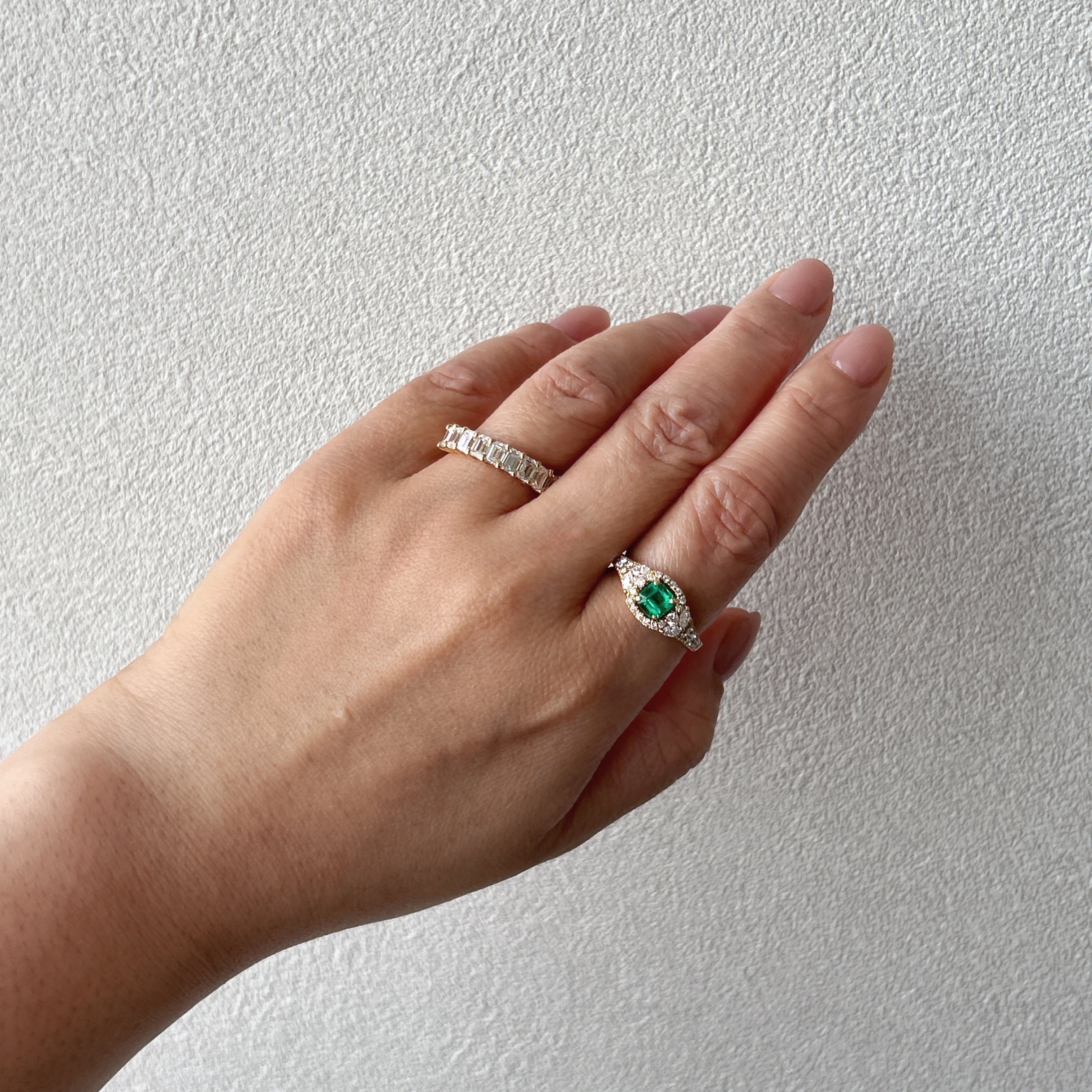 10［一点物］リング エメラルド 0.5ct前後 SQ K18YG