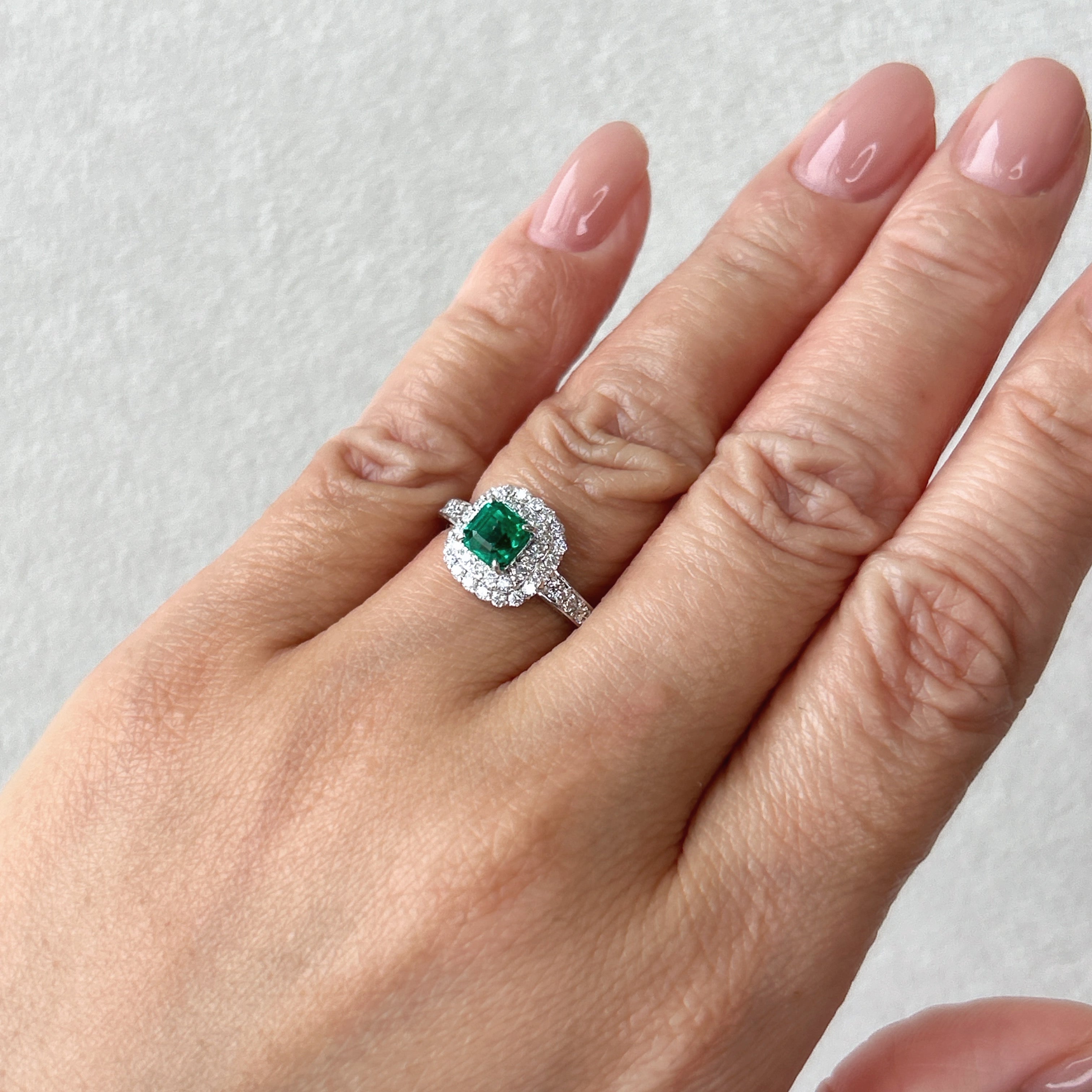 18［一点物］リング エメラルド 0.6ct前後 SQ PT