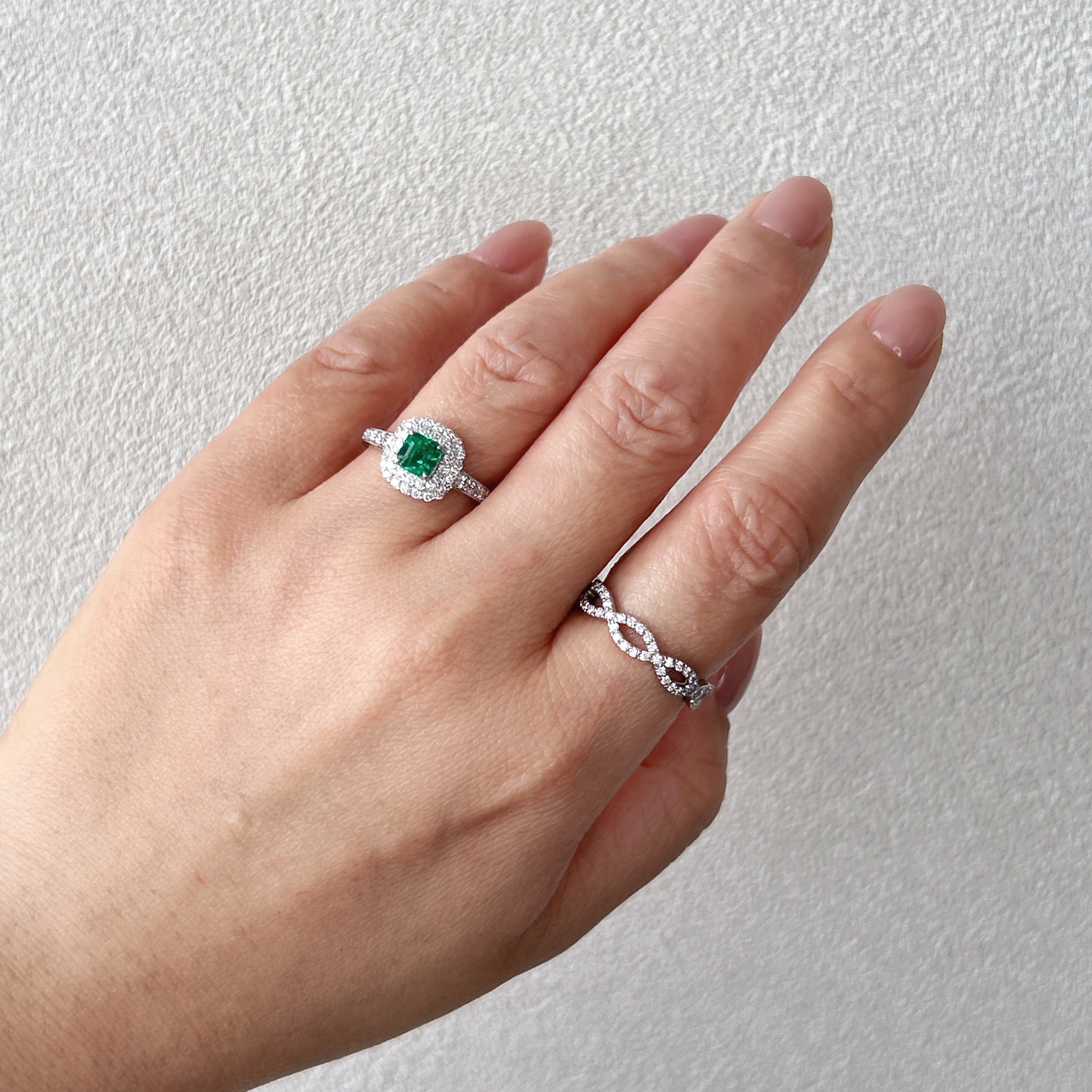 18［一点物］リング エメラルド 0.6ct前後 SQ PT