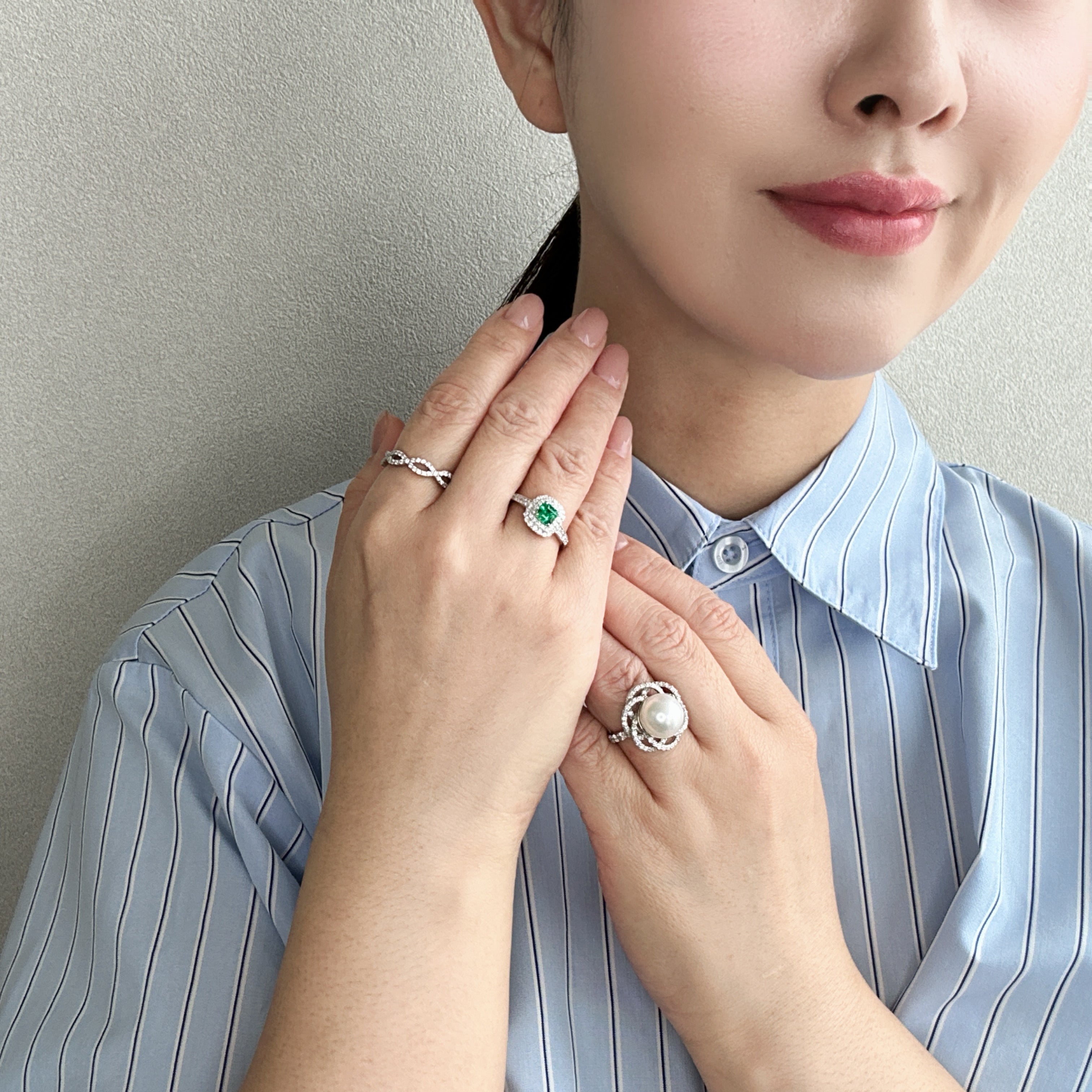 18［一点物］リング エメラルド 0.6ct前後 SQ PT