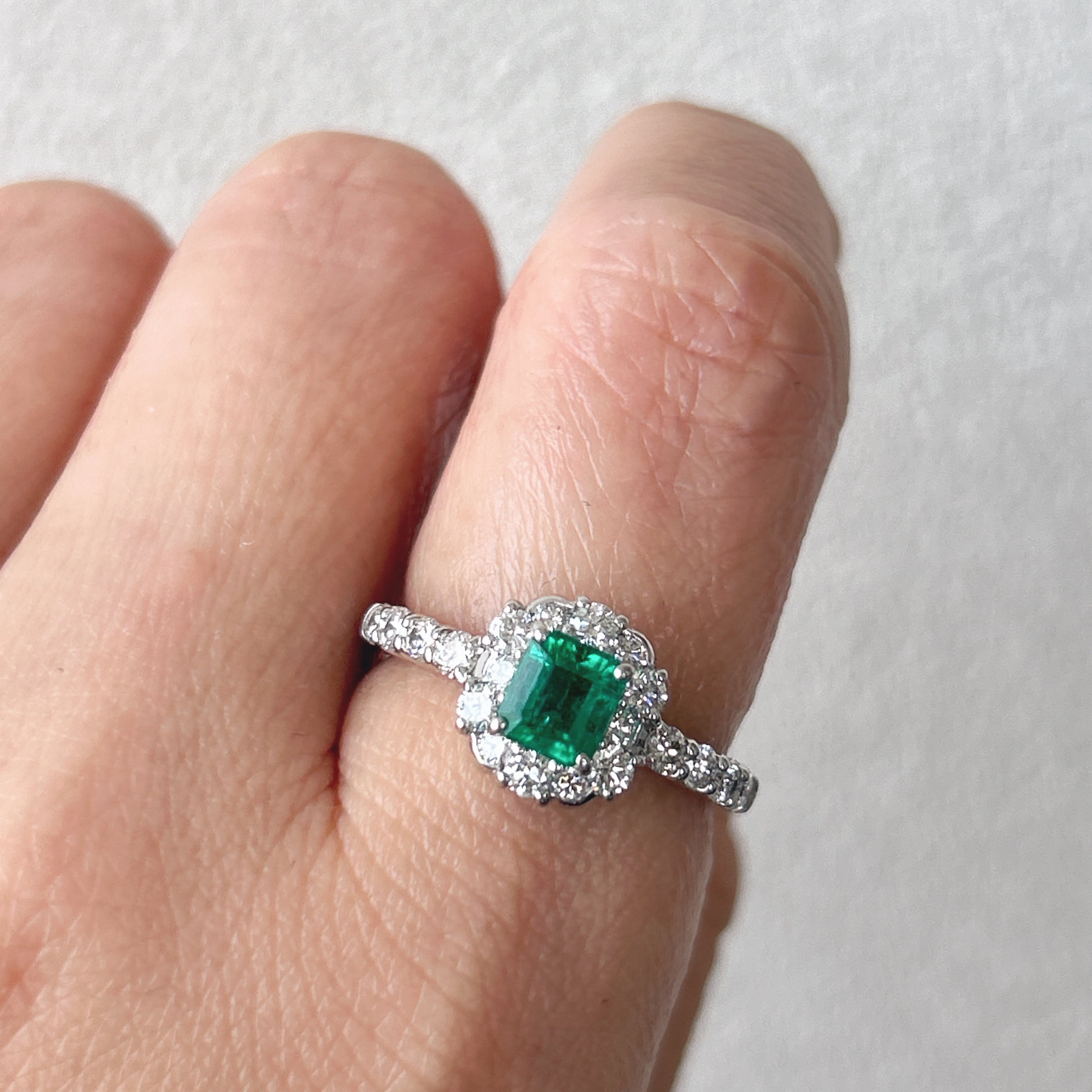 14［一点物/マノン］リング エメラルド 0.6ct前後 SQ PT