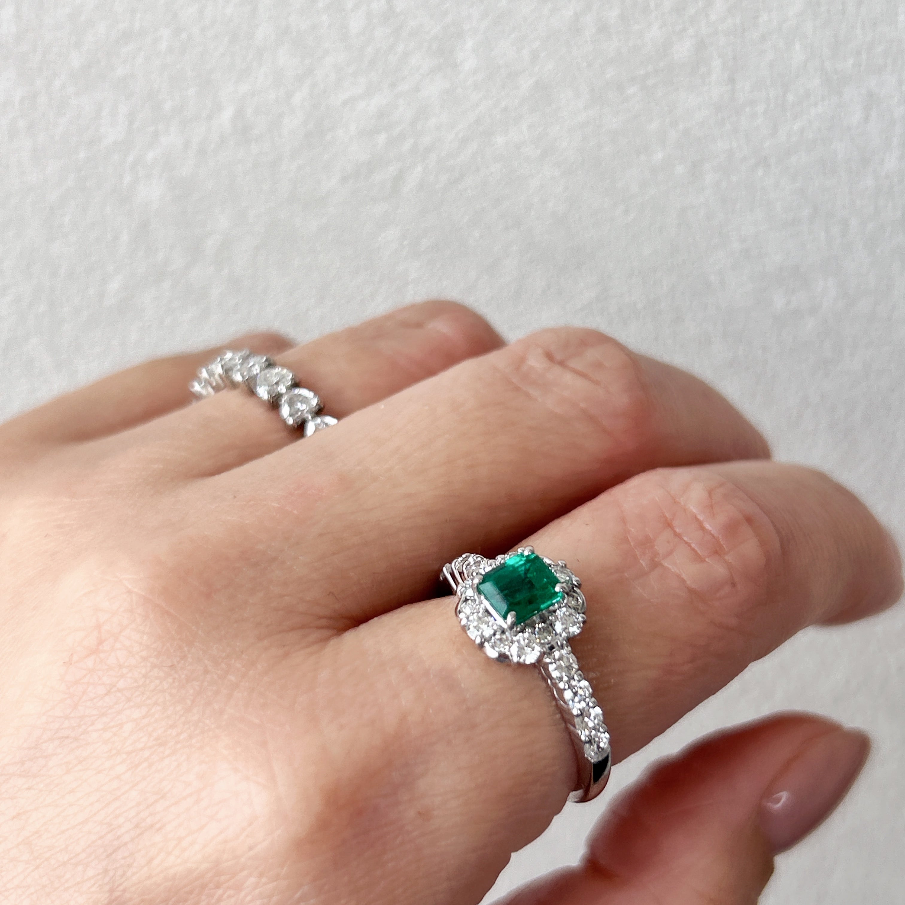 14［一点物/マノン］リング エメラルド 0.6ct前後 SQ PT