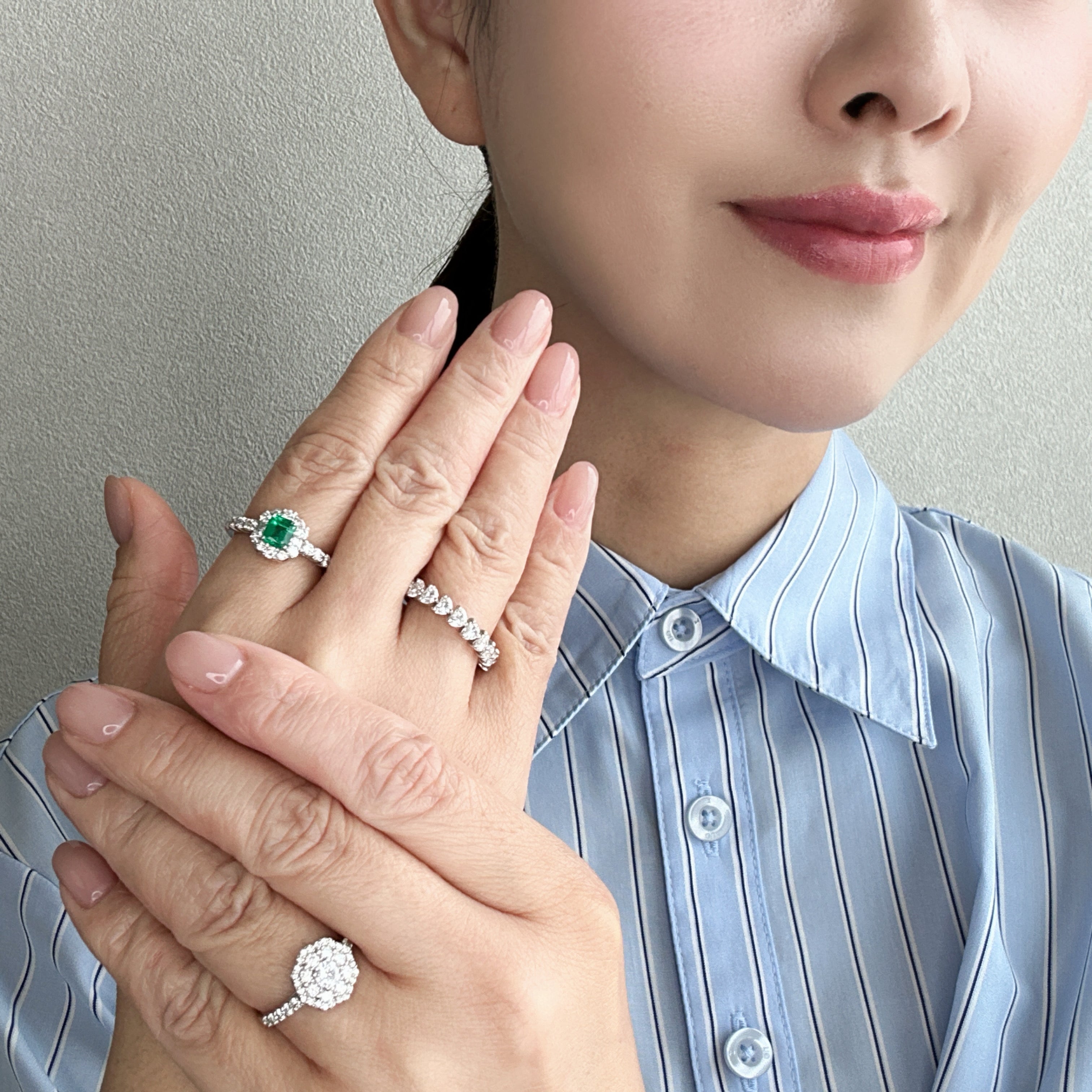 14［一点物/マノン］リング エメラルド 0.6ct前後 SQ PT