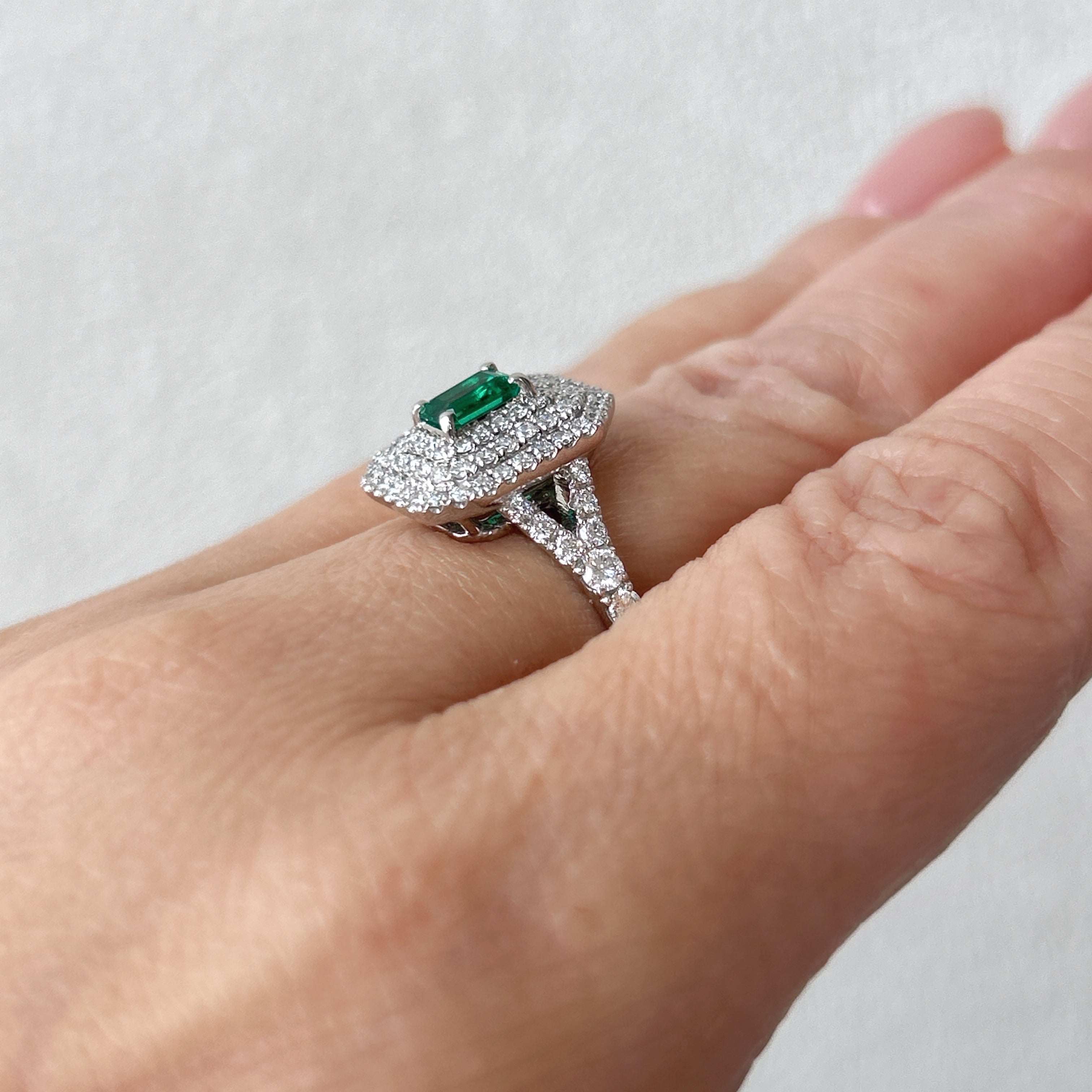 13［一点物/アドラーブル］リング エメラルド 0.4ct前後 SQ PT