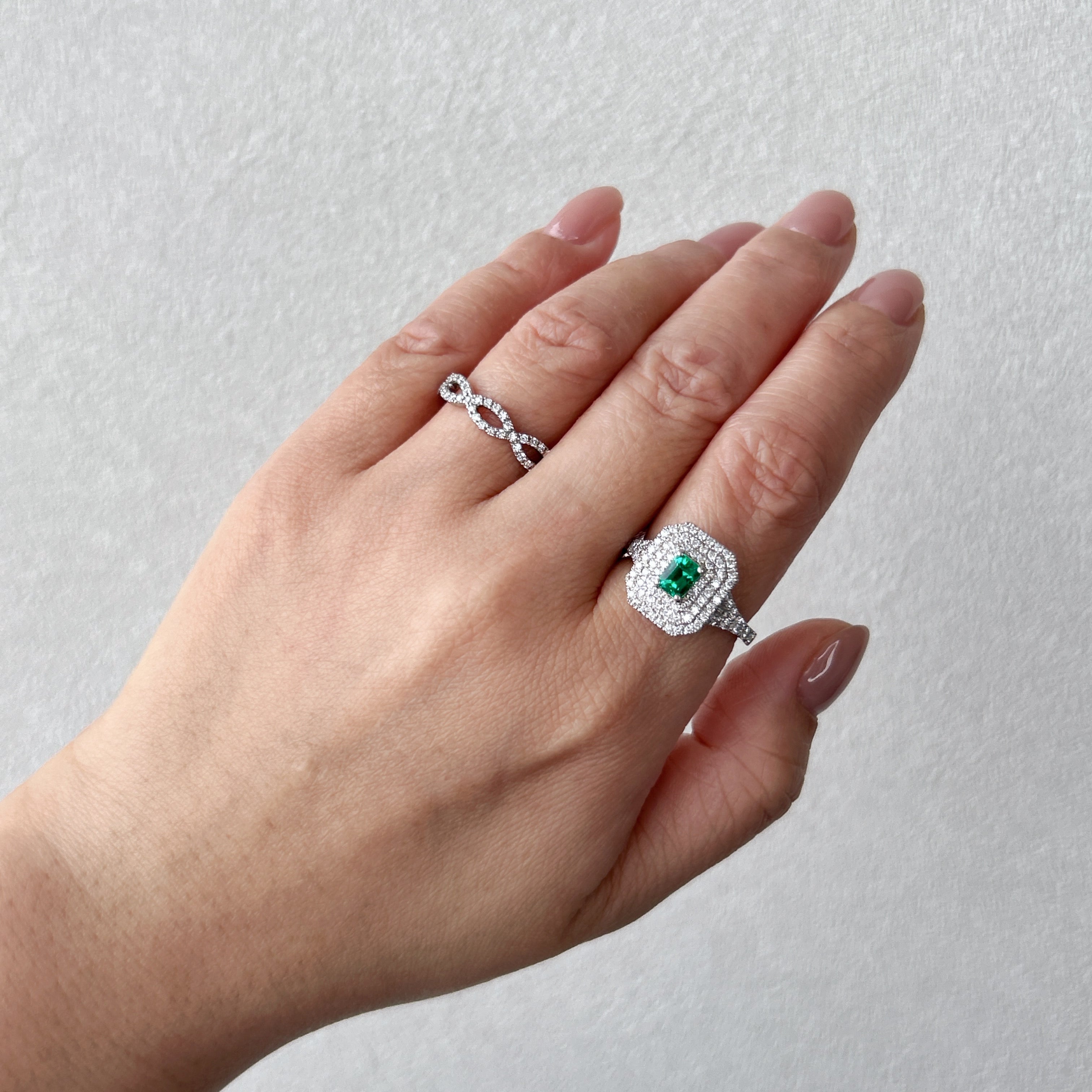 13［一点物/アドラーブル］リング エメラルド 0.4ct前後 SQ PT