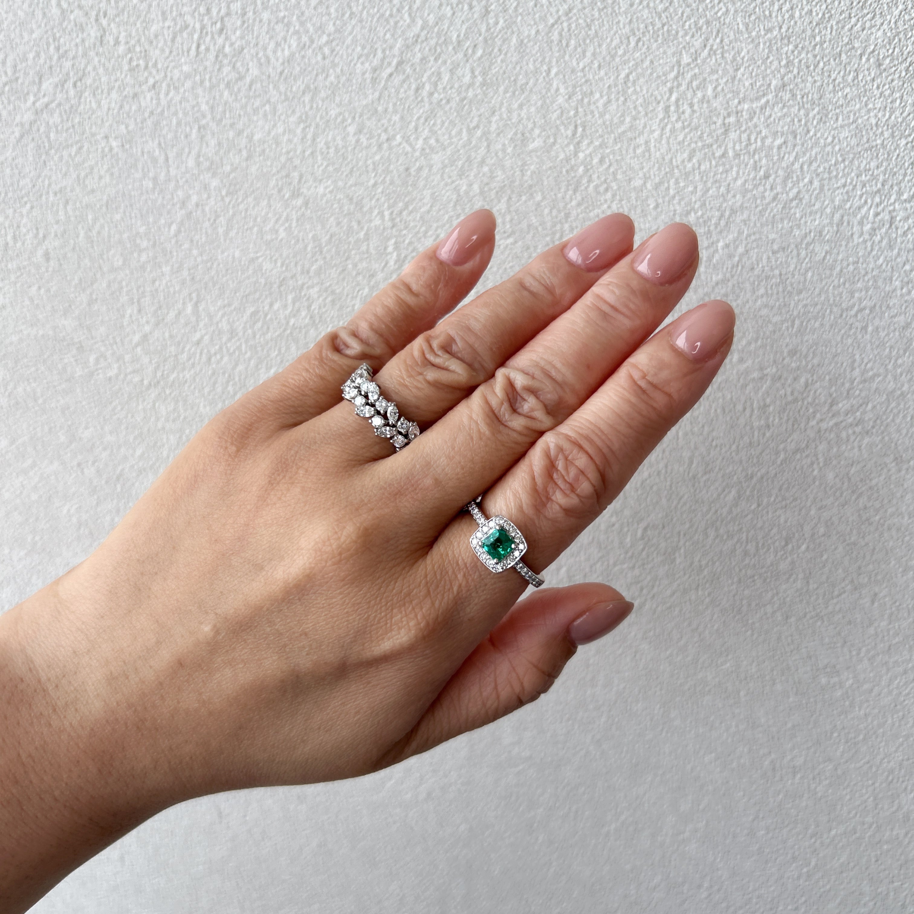 20［一点物］リング エメラルド 0.5ct前後 SQ PT