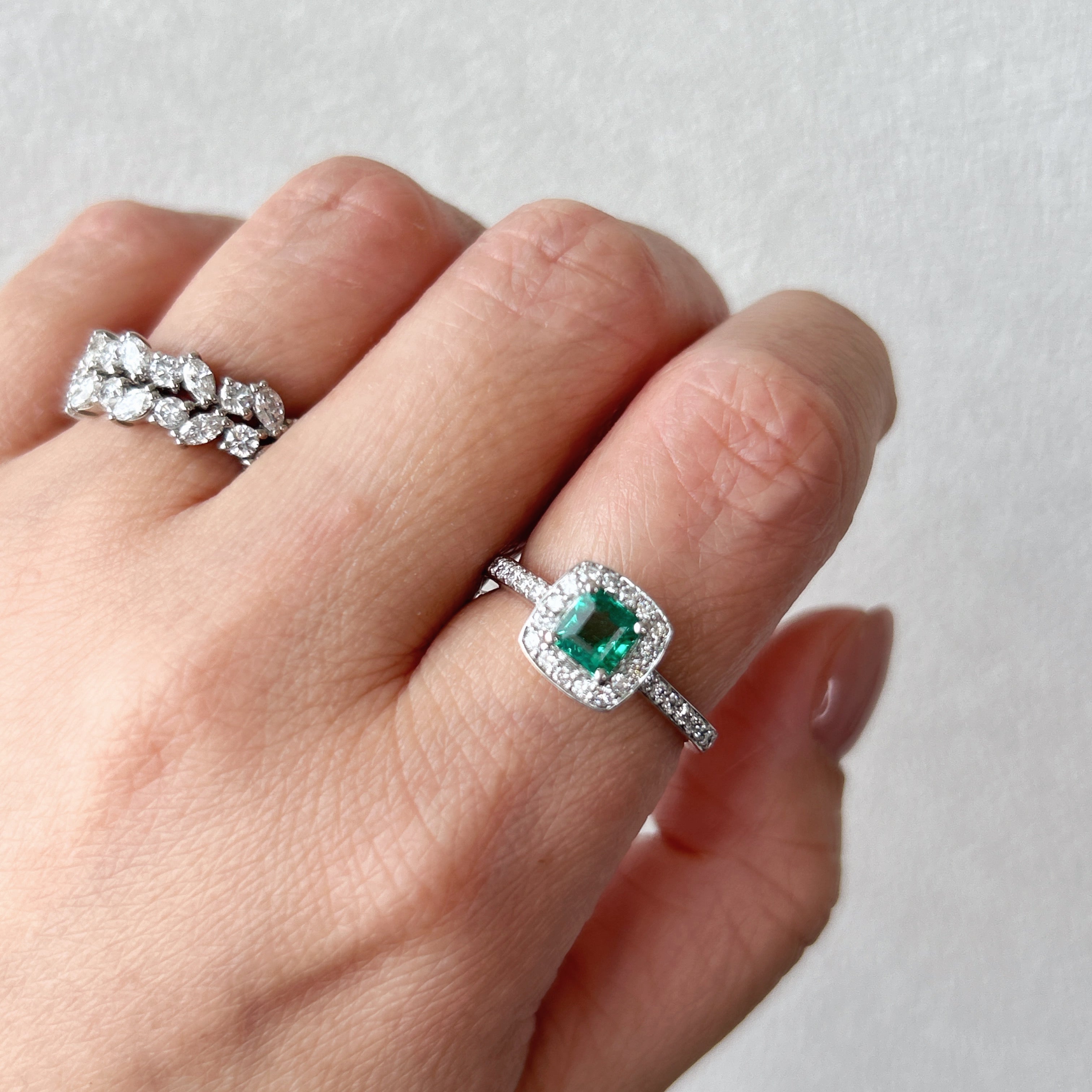 20［一点物］リング エメラルド 0.5ct前後 SQ PT