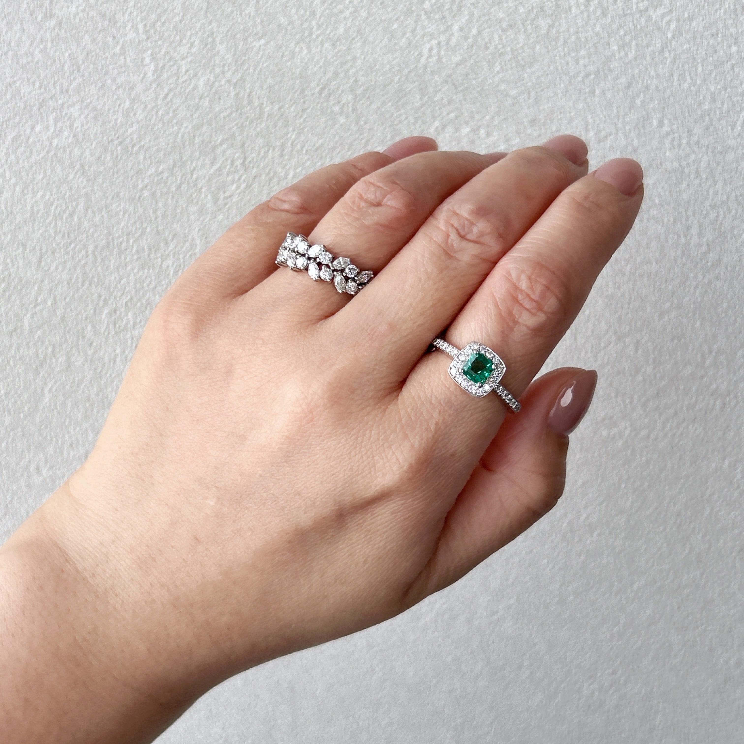 20［一点物］リング エメラルド 0.5ct前後 SQ PT