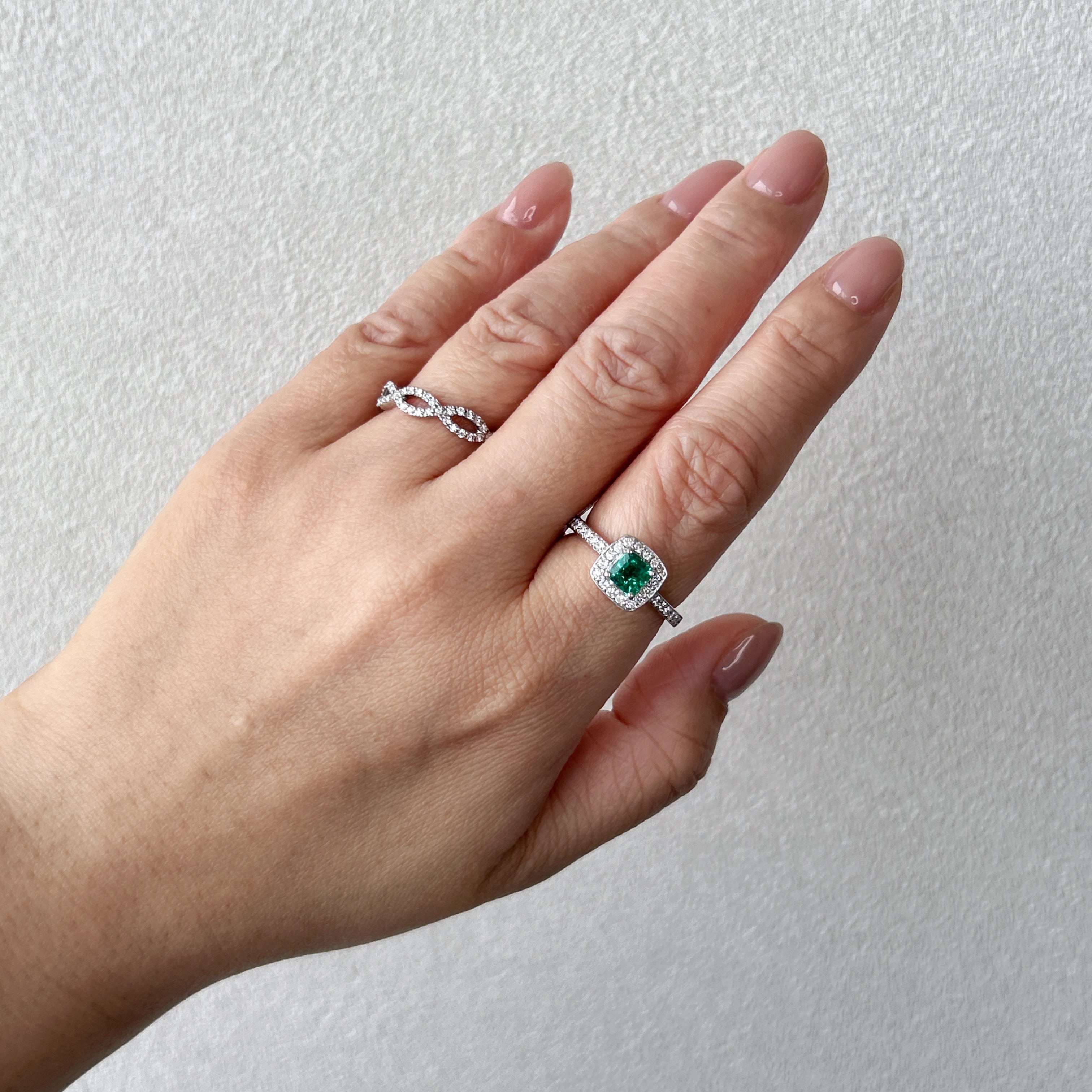 20［一点物］リング エメラルド 0.5ct前後 SQ PT