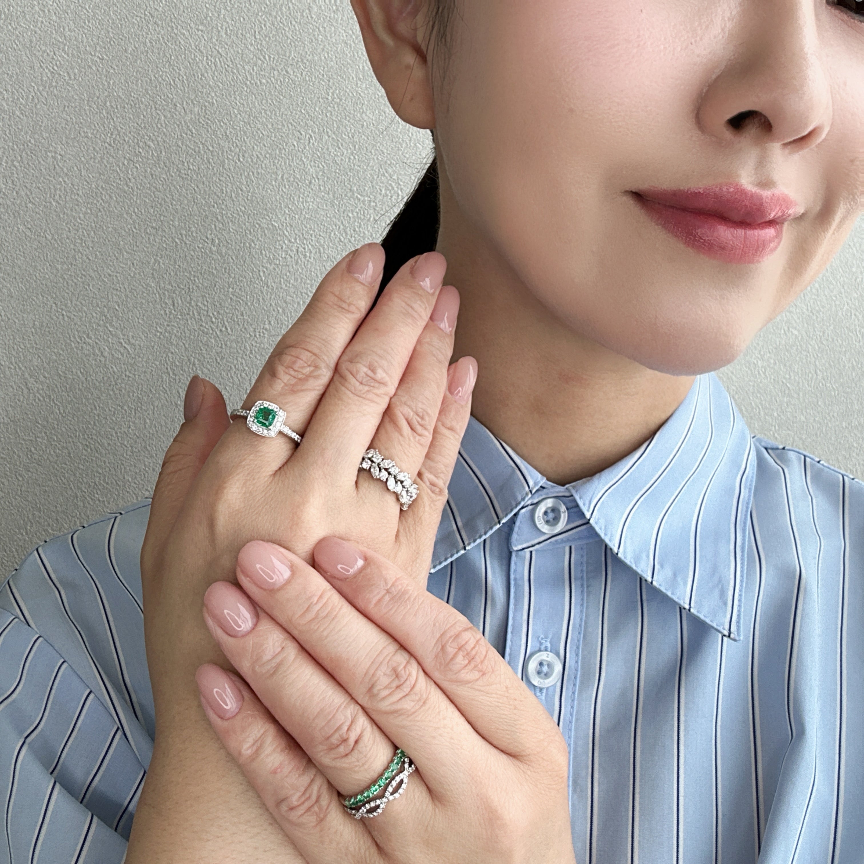 20［一点物］リング エメラルド 0.5ct前後 SQ PT