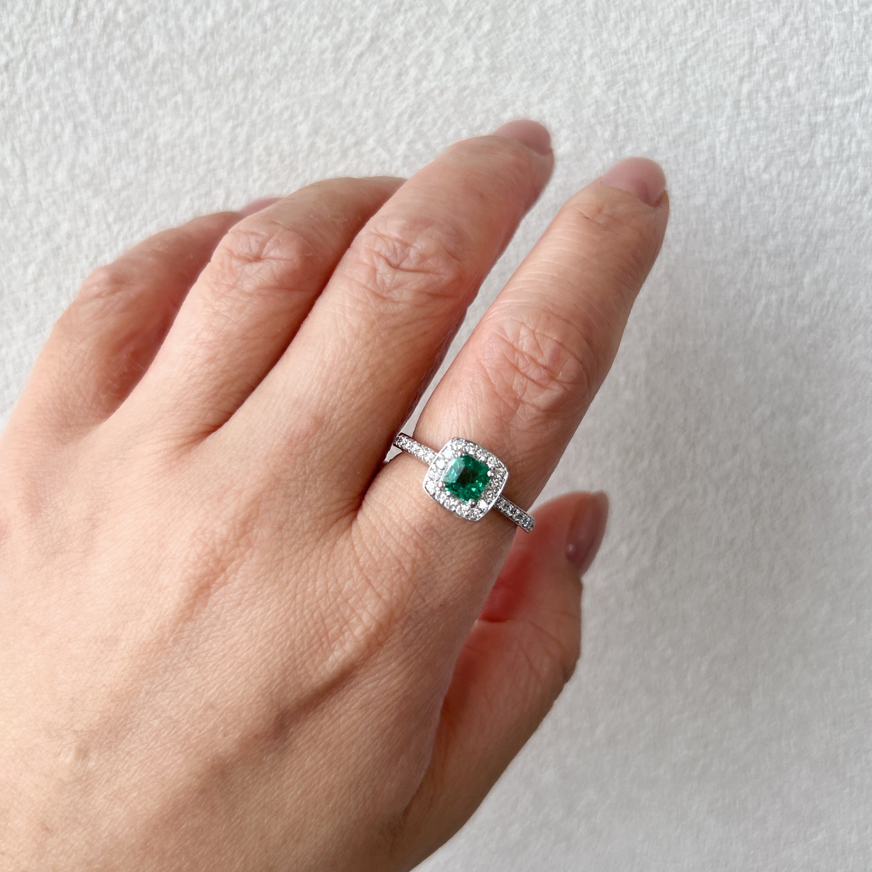 20［一点物］リング エメラルド 0.5ct前後 SQ PT