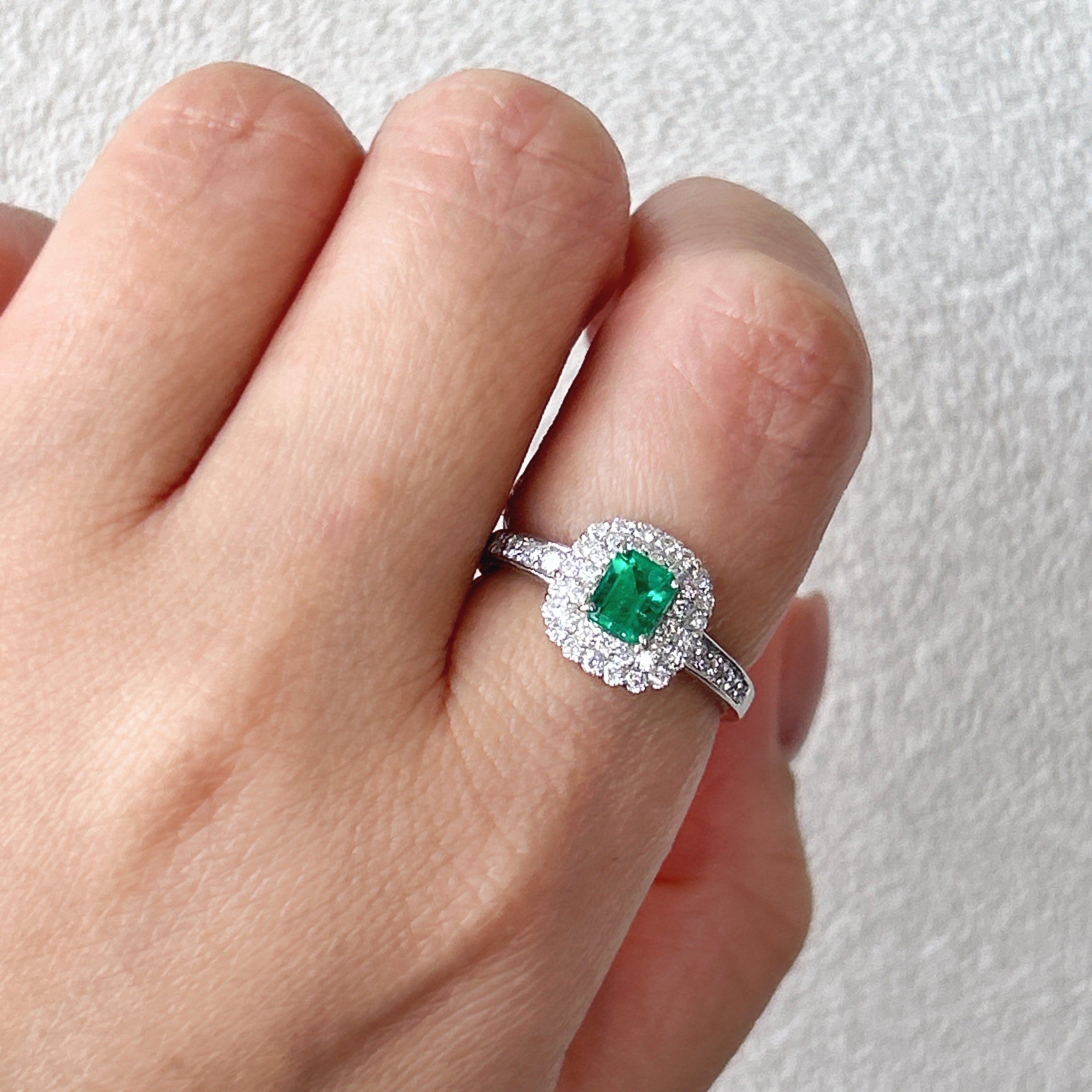 24［一点物］リング エメラルド 0.4ct前後 SQ PT