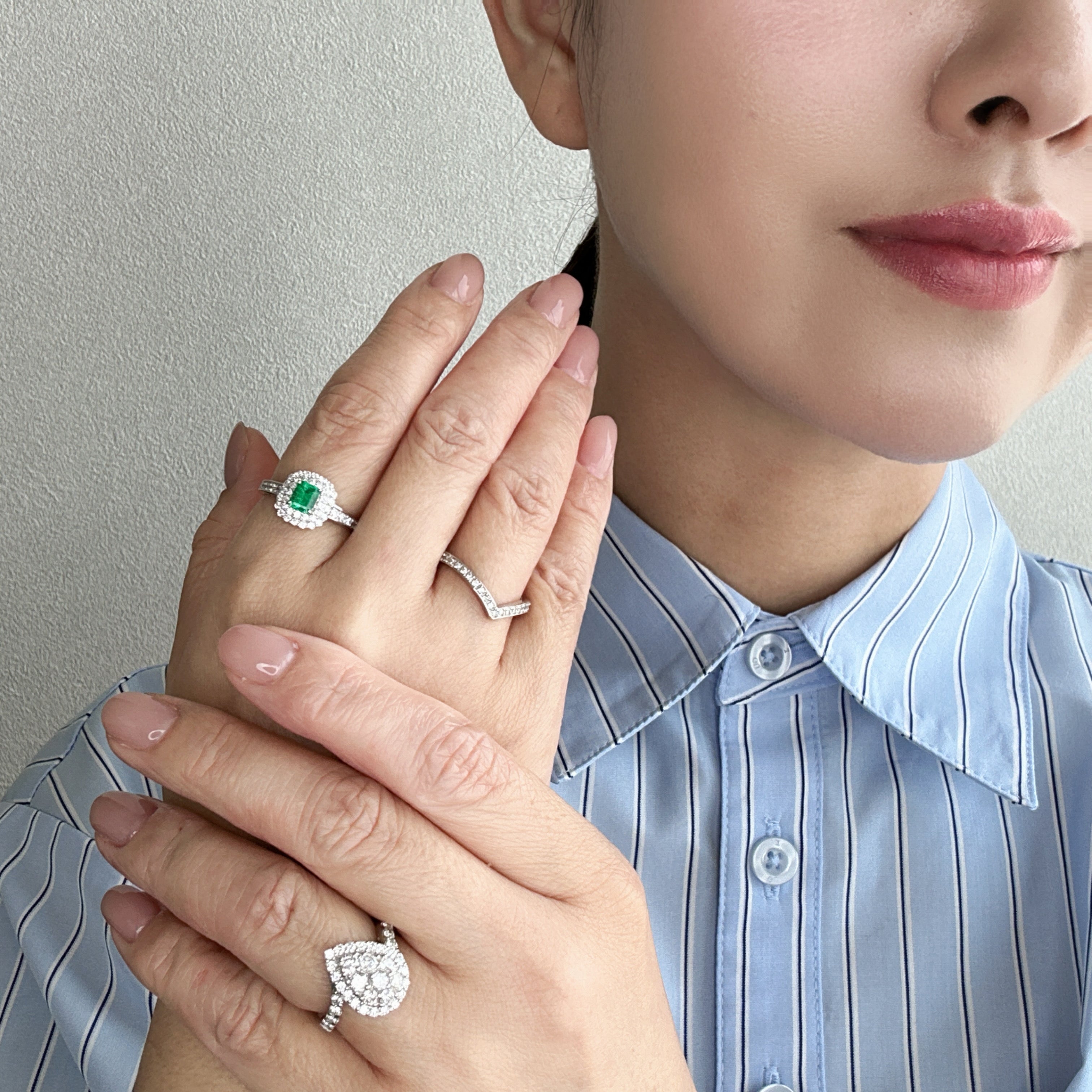 24［一点物］リング エメラルド 0.4ct前後 SQ PT