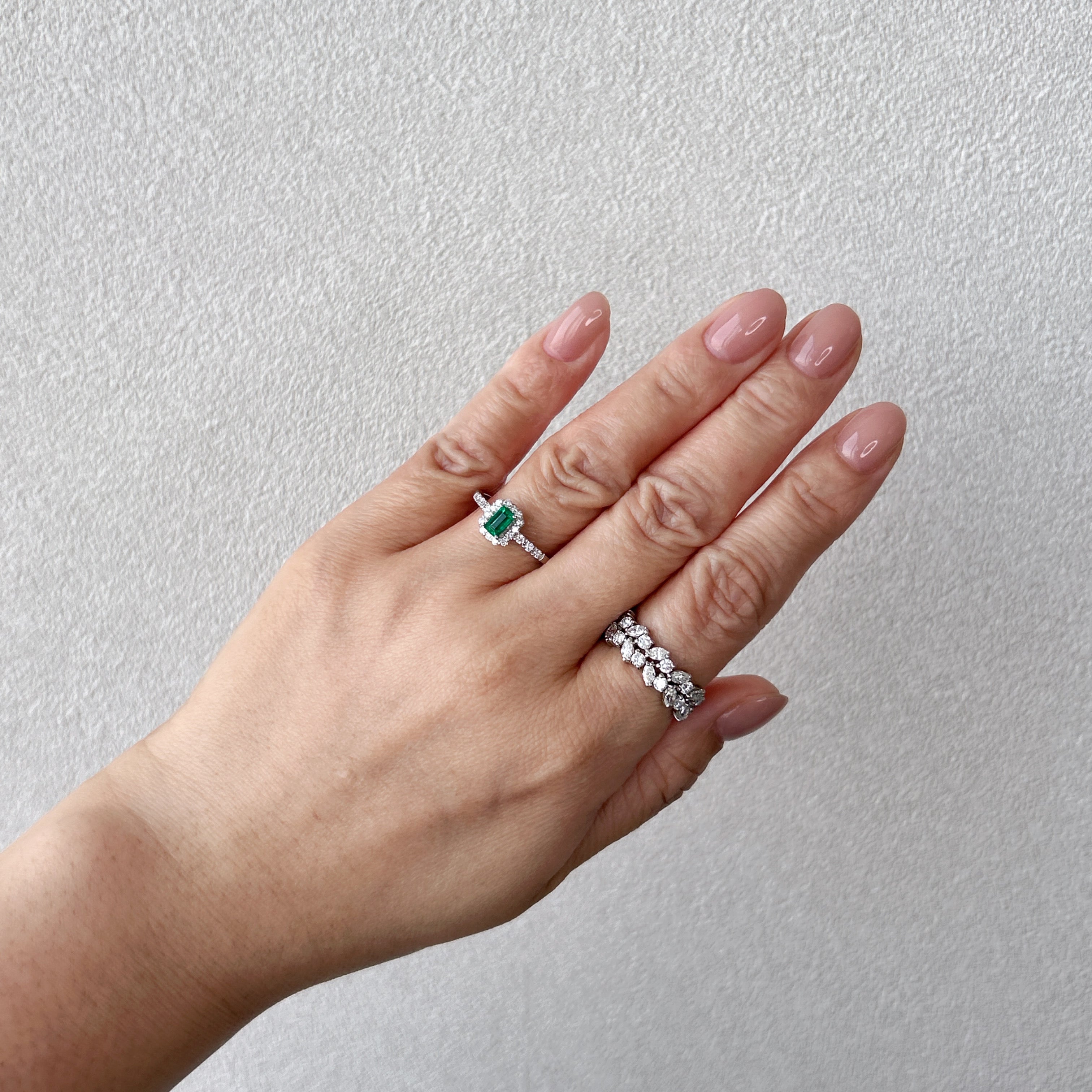 31［一点物］リング エメラルド 0.3ct SQ PT