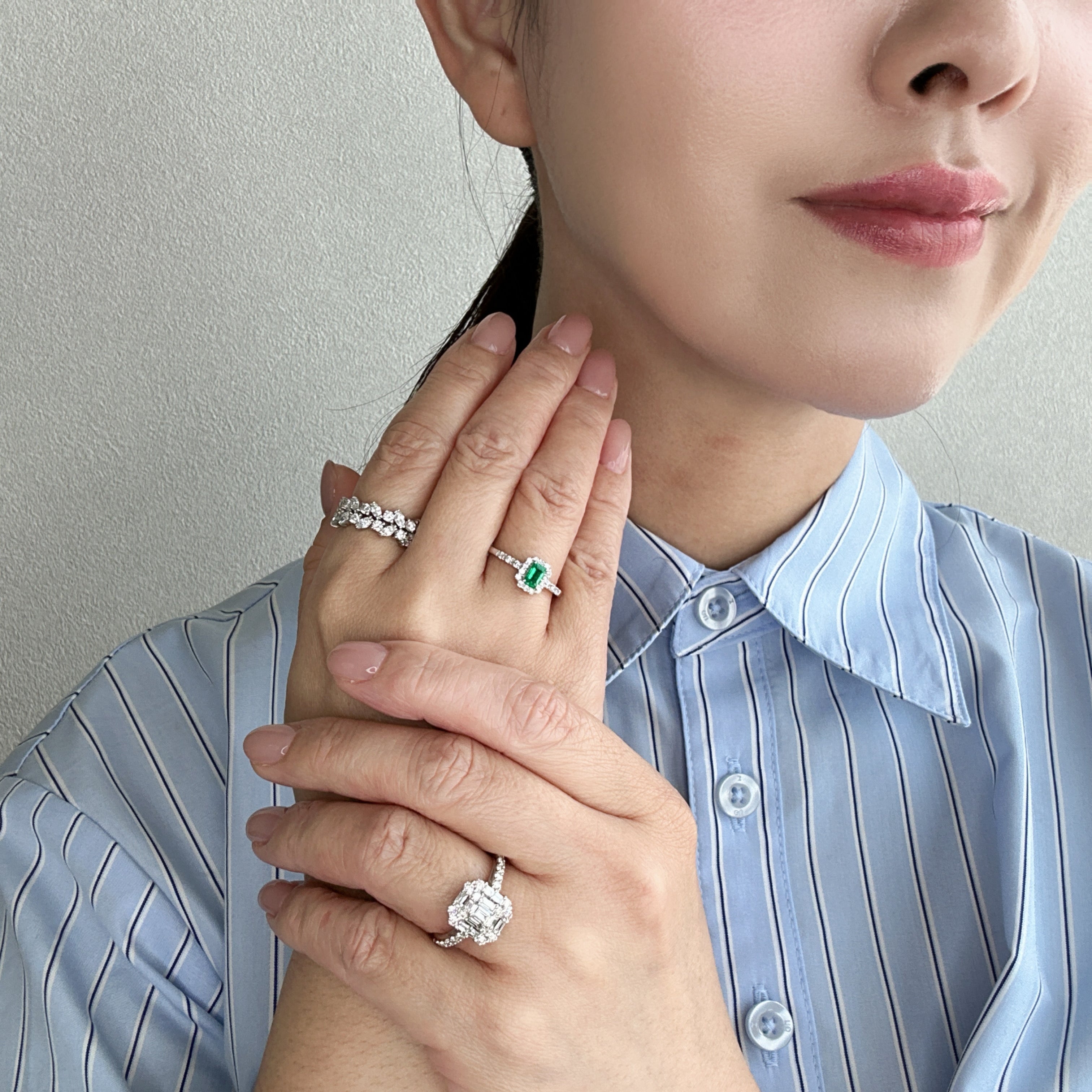 31［一点物］リング エメラルド 0.3ct SQ PT