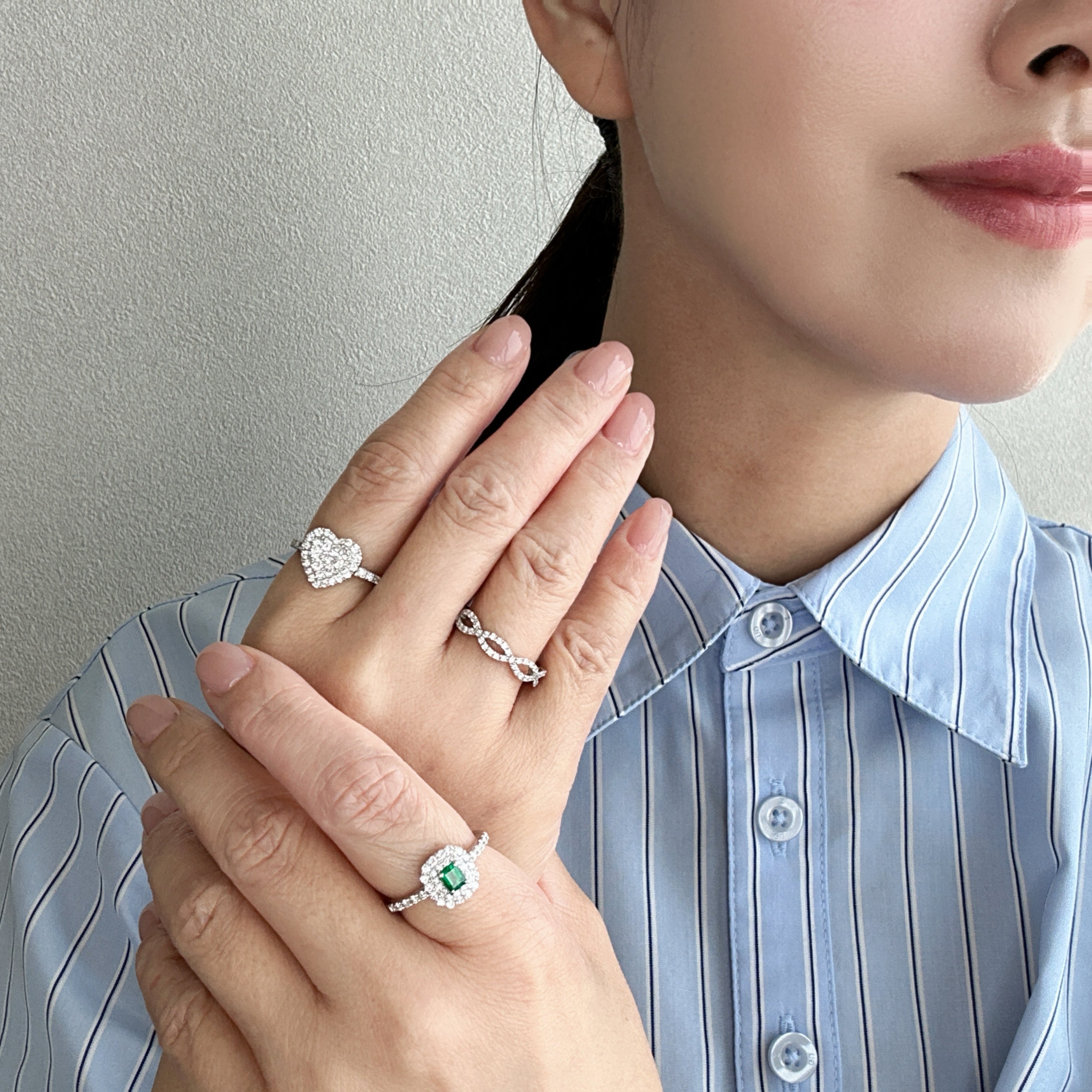 30［一点物/アドラーブル］リング エメラルド 0.24ct SQ PT