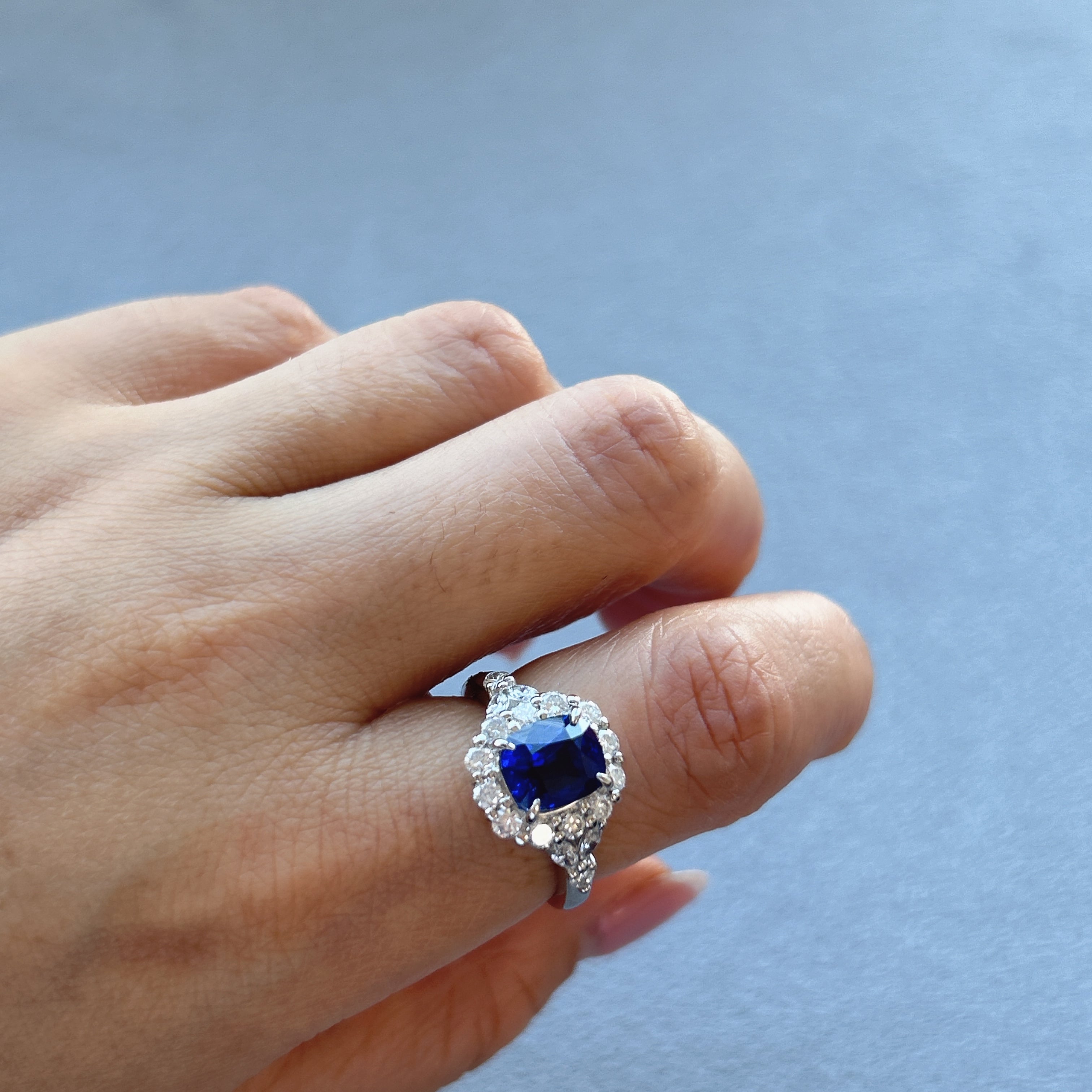 23_綺麗 ブルーサファイア 中石2.5ct　PT SQ リング〜GIA スリランカ産｜AYAKO SAKURAI（櫻井 彩子（サクライ アヤコ））公式通販サイト