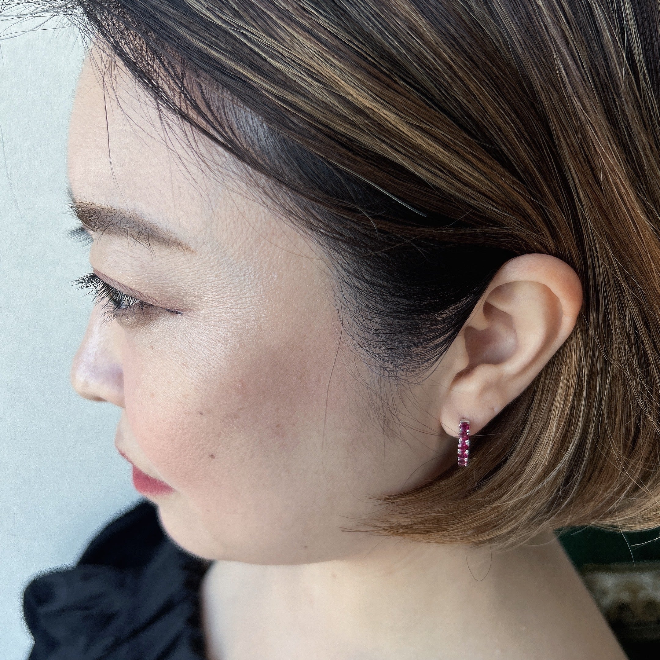 343-綺麗ルビーフープピアス R0.35ct前後×2 PT/K18YG｜AYAKO SAKURAI（櫻井 彩子（サクライ アヤコ））公式通販サイト