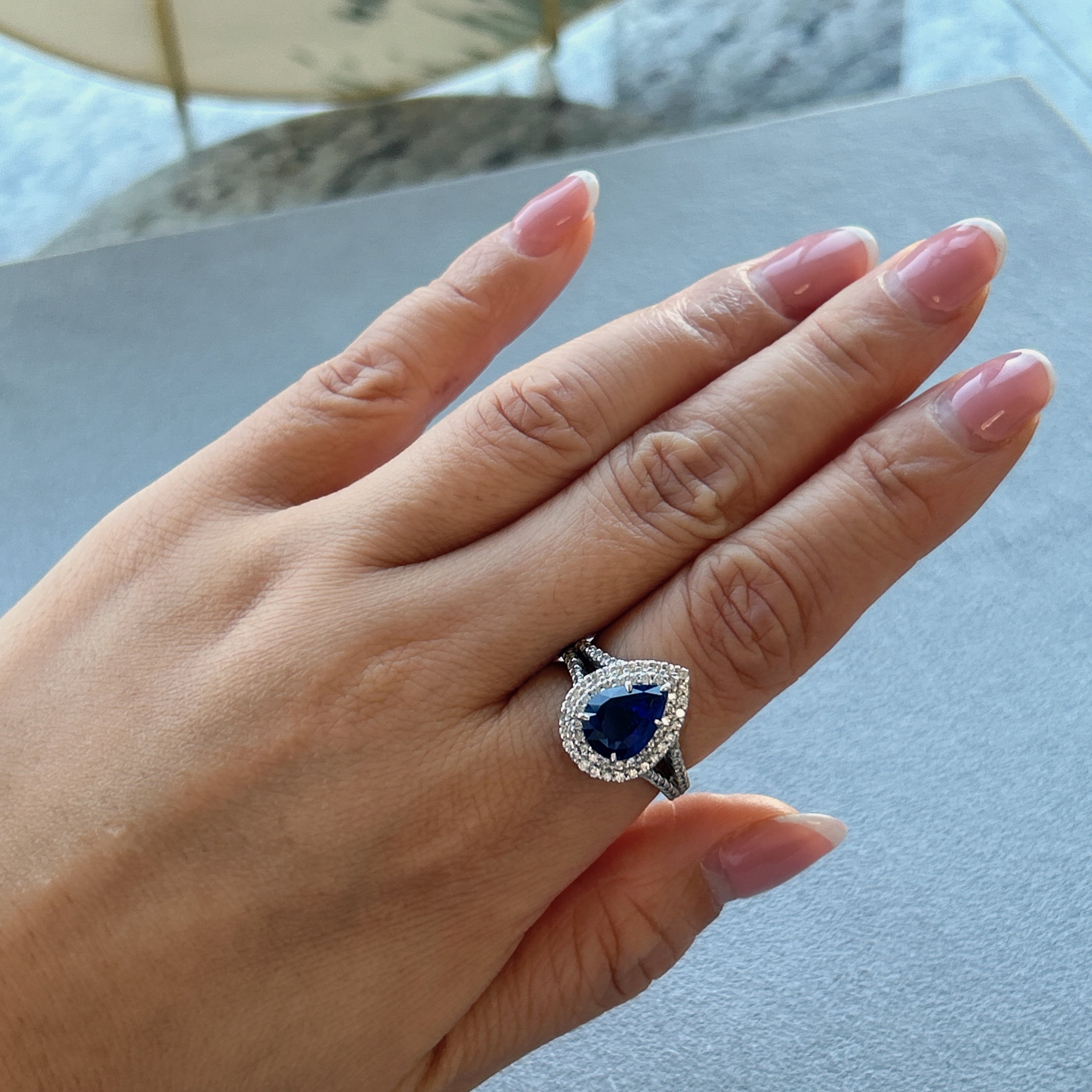 21_綺麗 ブルーサファイア 中石2.9ct　PT PS リング〜GRS スリランカ産｜AYAKO SAKURAI（櫻井 彩子（サクライ アヤコ））公式通販サイト