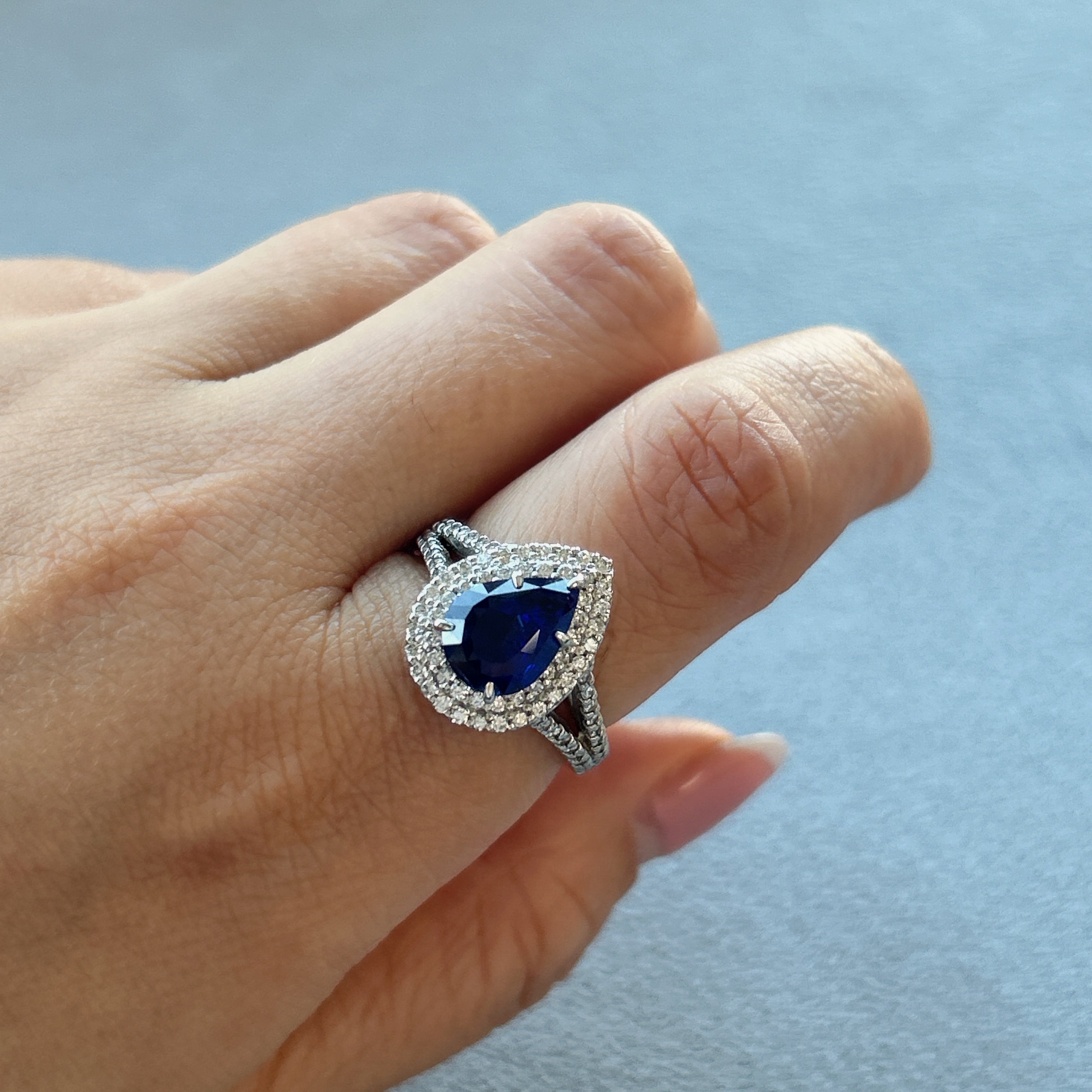 21_綺麗 ブルーサファイア 中石2.9ct　PT PS リング〜GRS スリランカ産｜AYAKO SAKURAI（櫻井 彩子（サクライ アヤコ））公式通販サイト