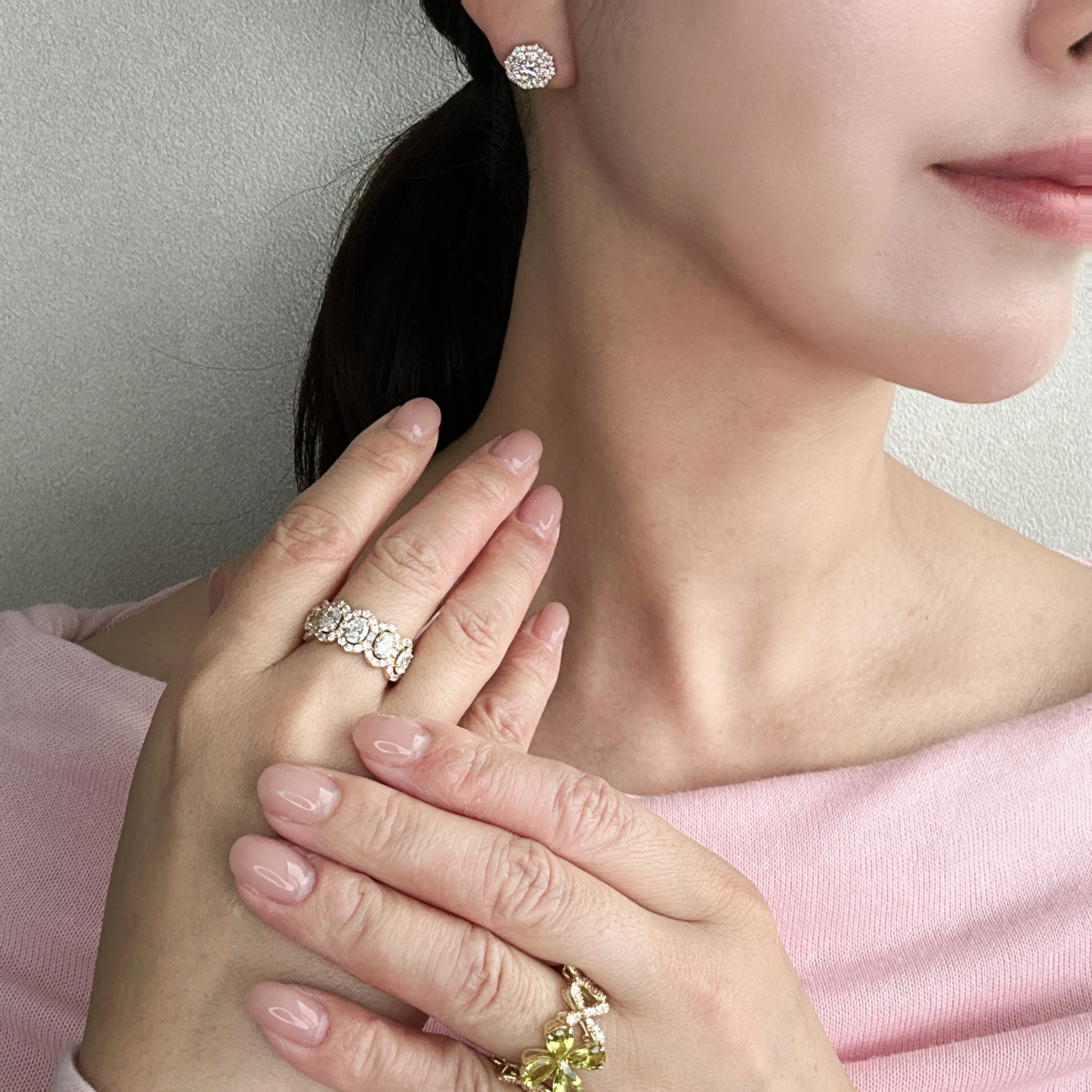 ［アネモネ］ピアス ダイヤ