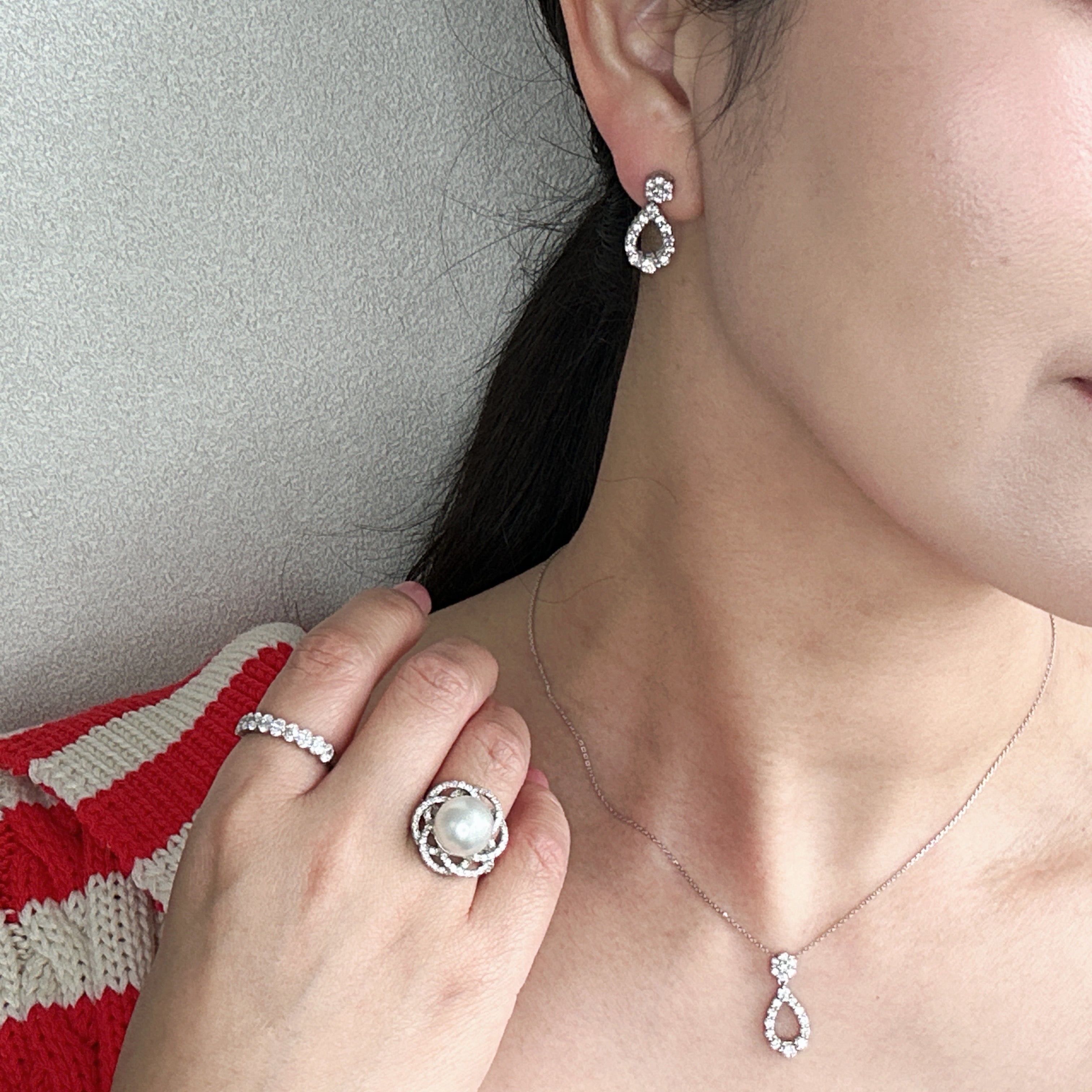 ［白椿］リング 南洋真珠11mm