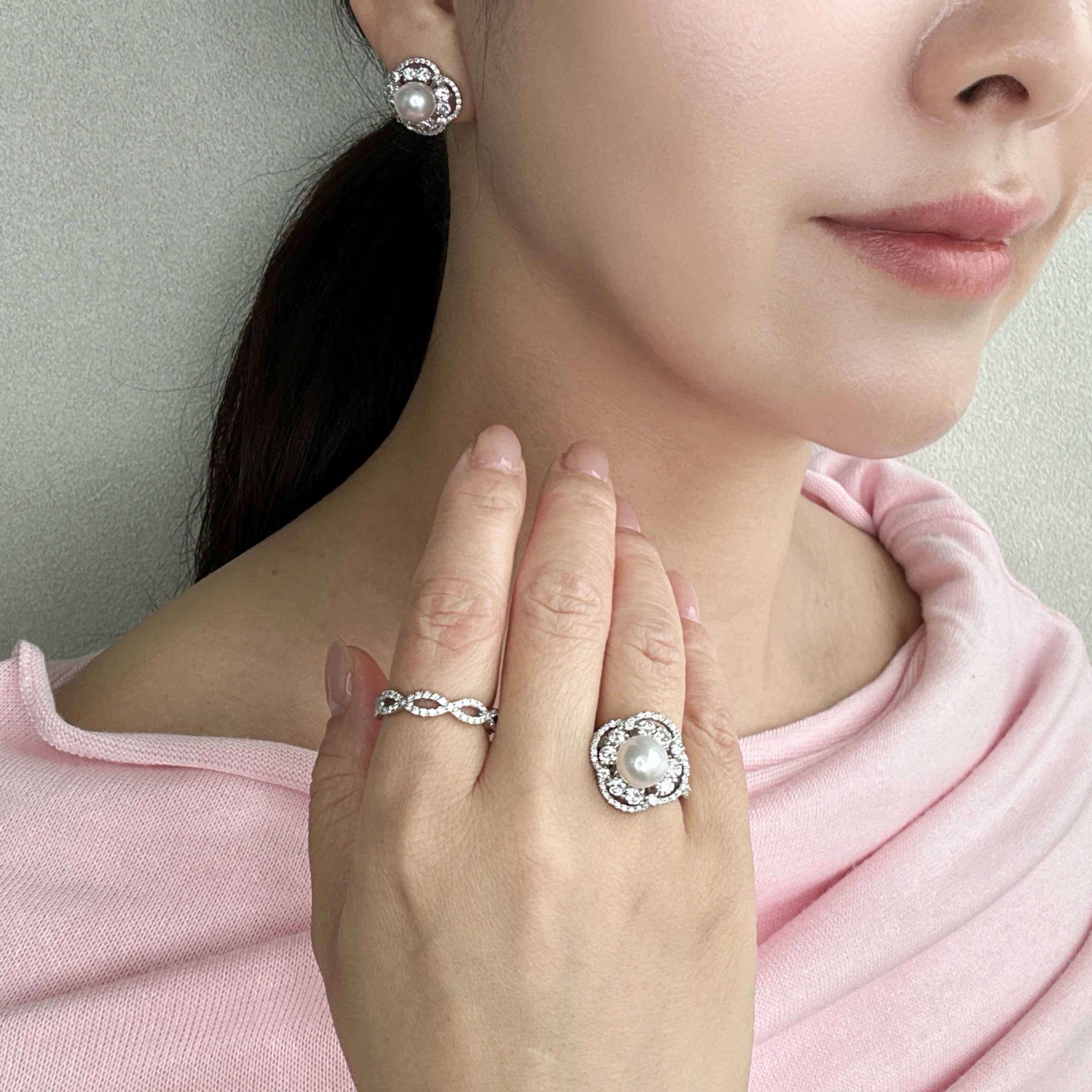 ［ジャルダン］リング あこや真珠8mm