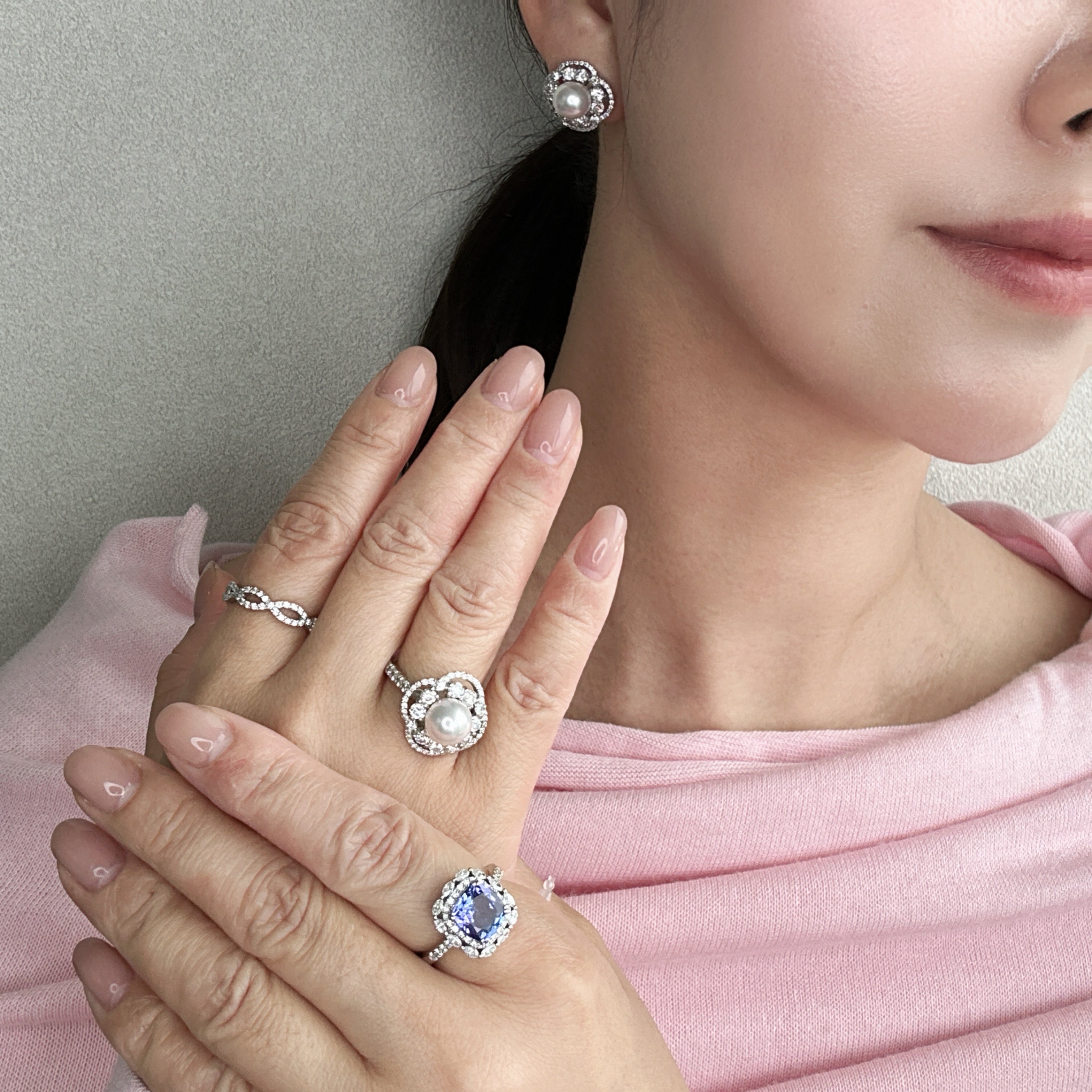 ［ジャルダン］リング あこや真珠8mm