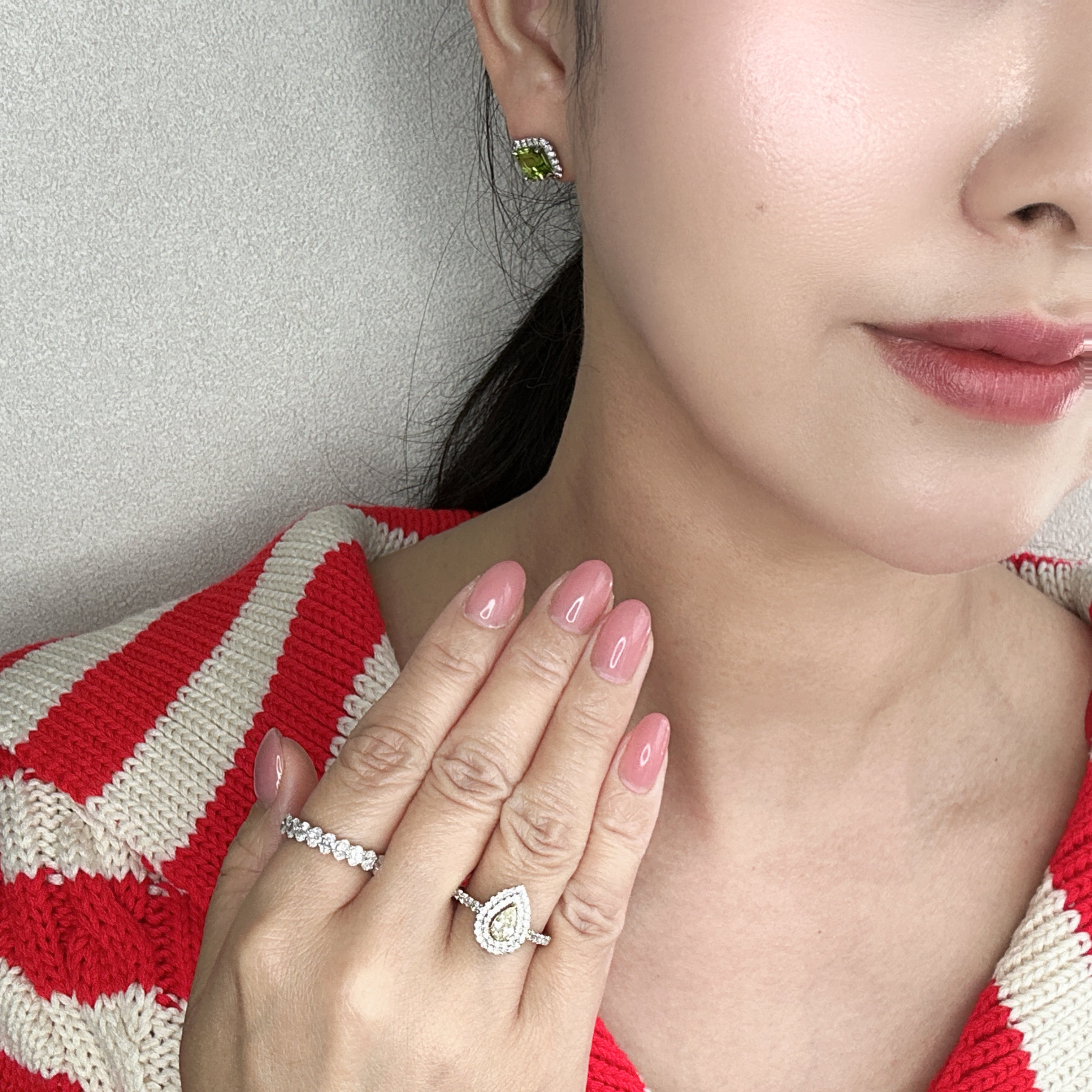 ［ポワール］リング ライトイエローダイヤ 0.3ct PS