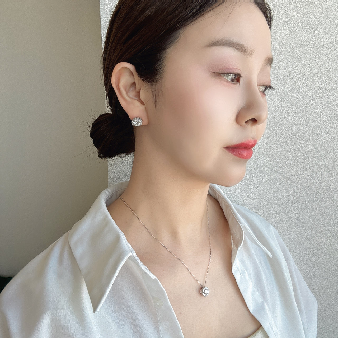 ポインターパヴェピアス〜中石0.5ct×2 G SI GD UP｜AYAKO SAKURAI（櫻井 彩子（サクライ アヤコ））公式通販サイト