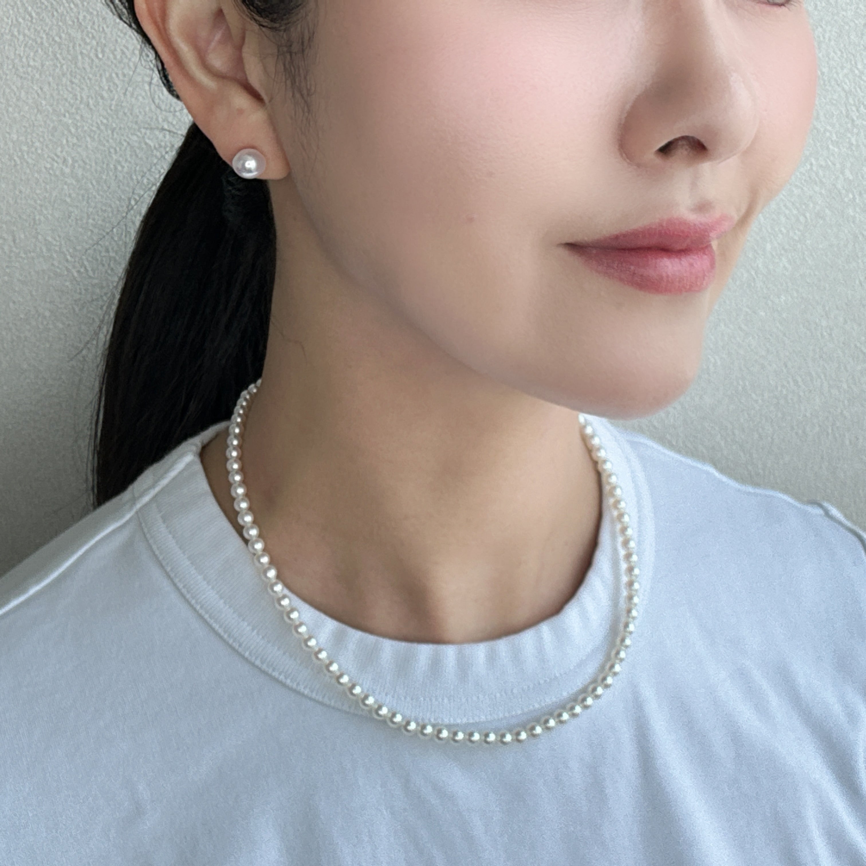 新作［クラシックパールネックレス］あこや真珠4.5−5mm