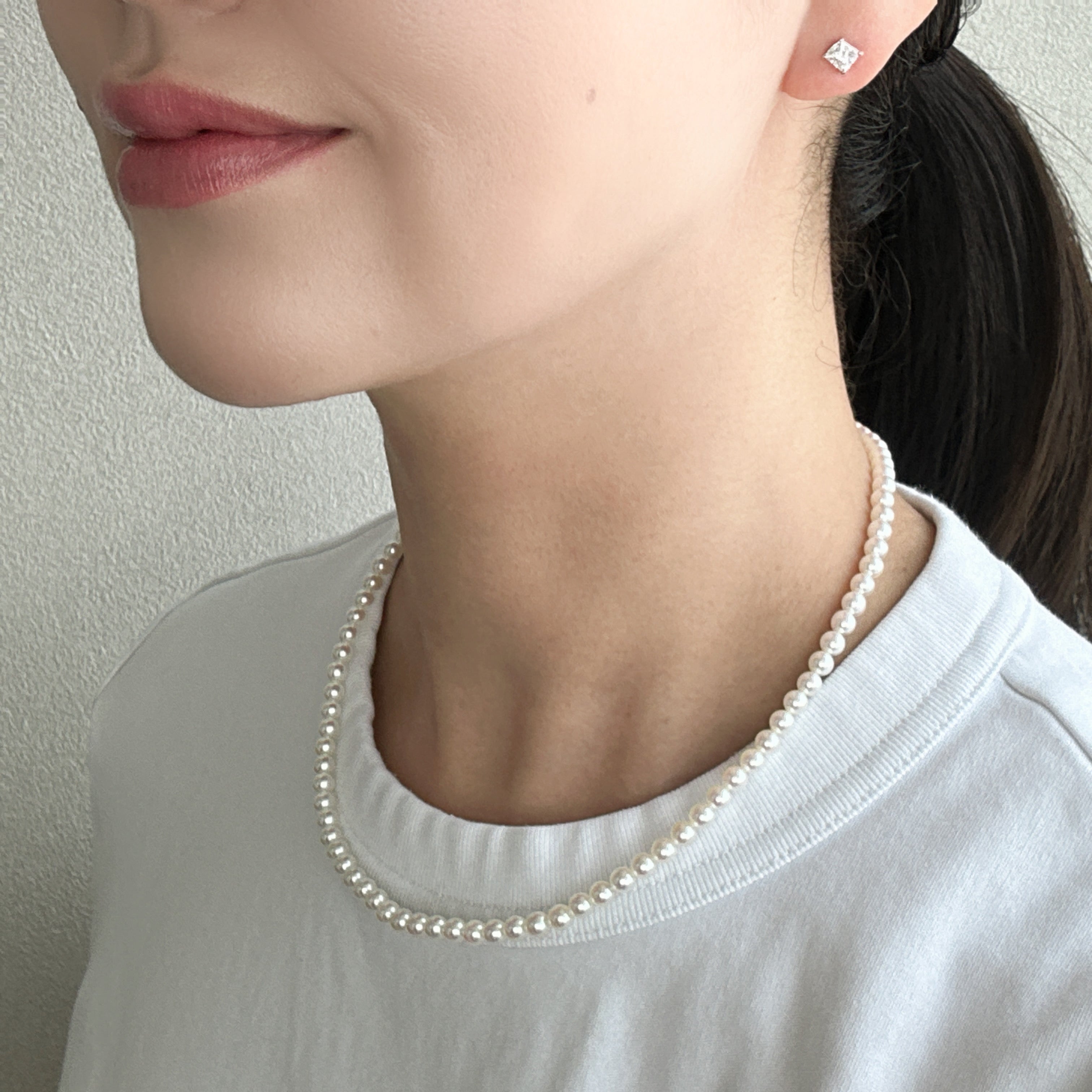 新作［クラシックパールネックレス］あこや真珠4.5−5mm