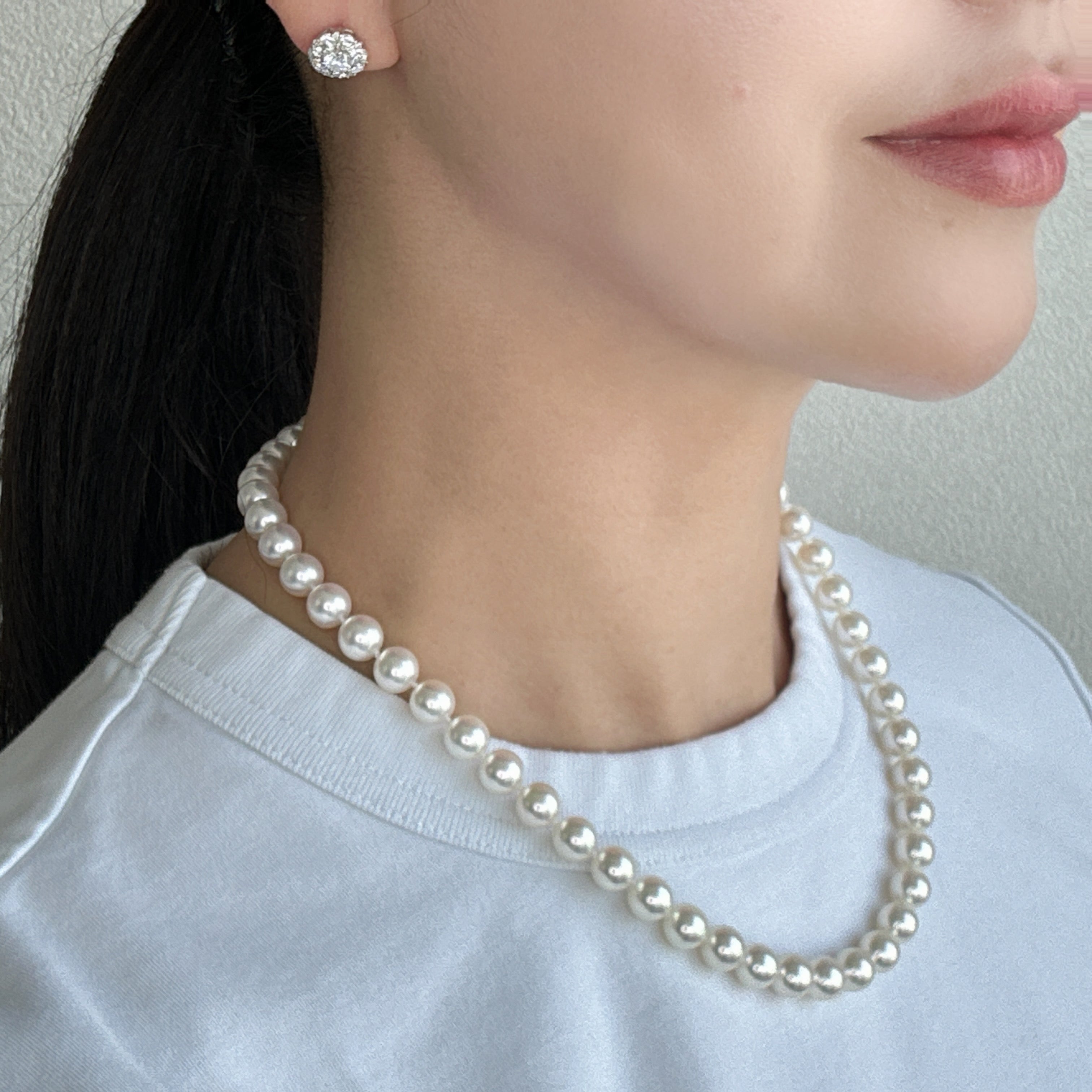 ［クラシックパールネックレス］あこや真珠8−8.5mm