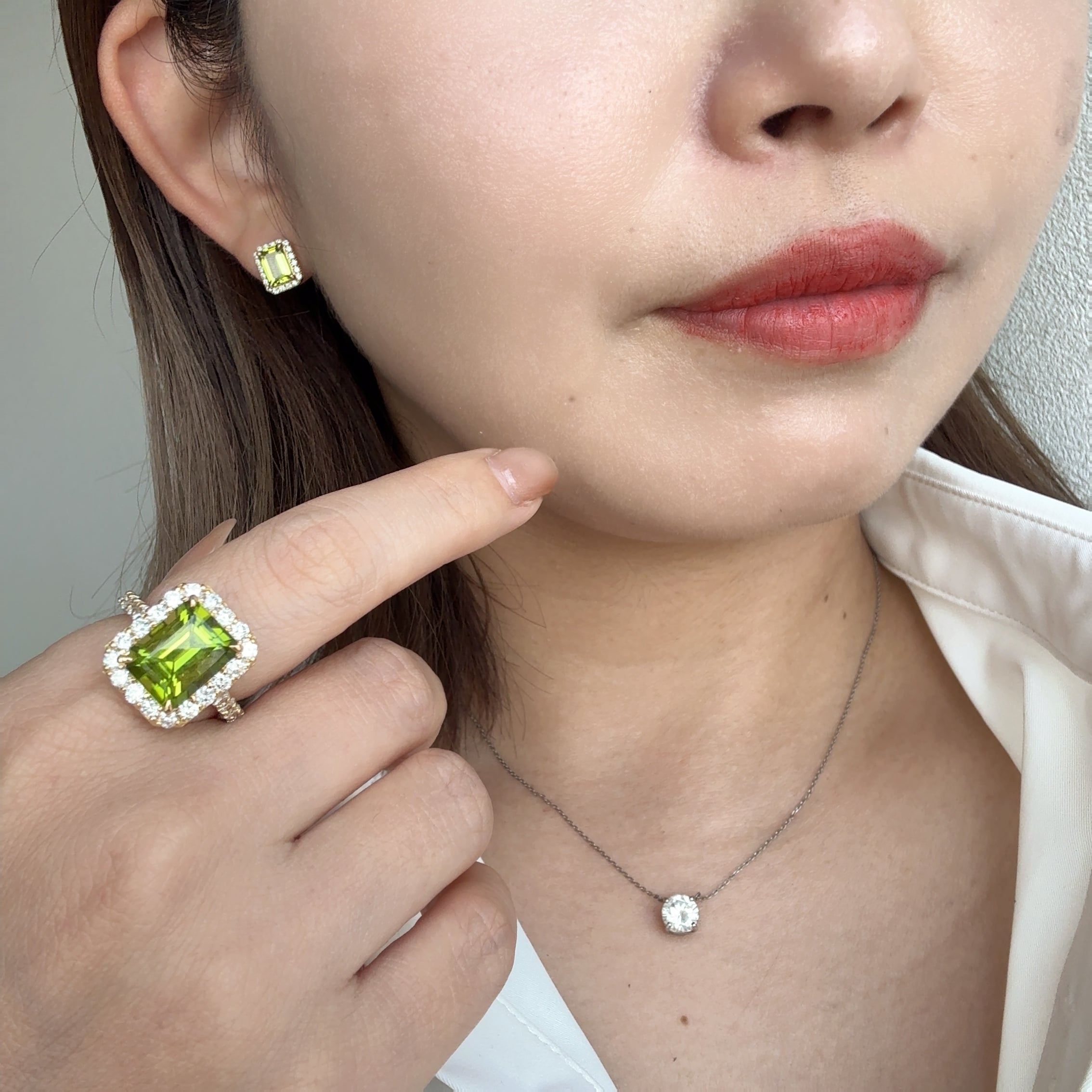 ［一点物］リング ペリドット 4.4ct SQ K18YG