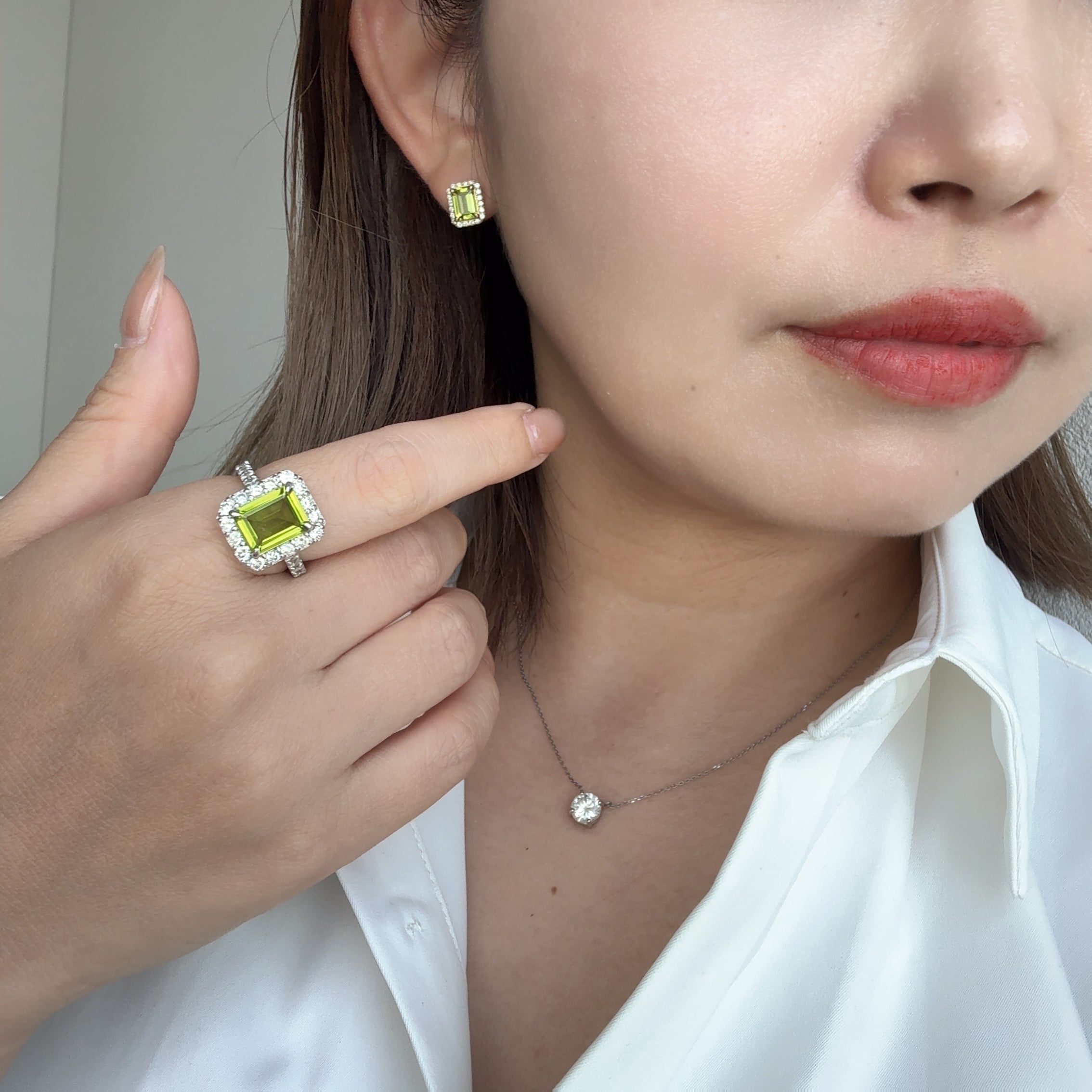 櫻井彩子 クンツァイトリング ペリドット k10 13号 エリプス 櫻井彩子 クンツァイトリング ペリドット k10 13号 エリプス